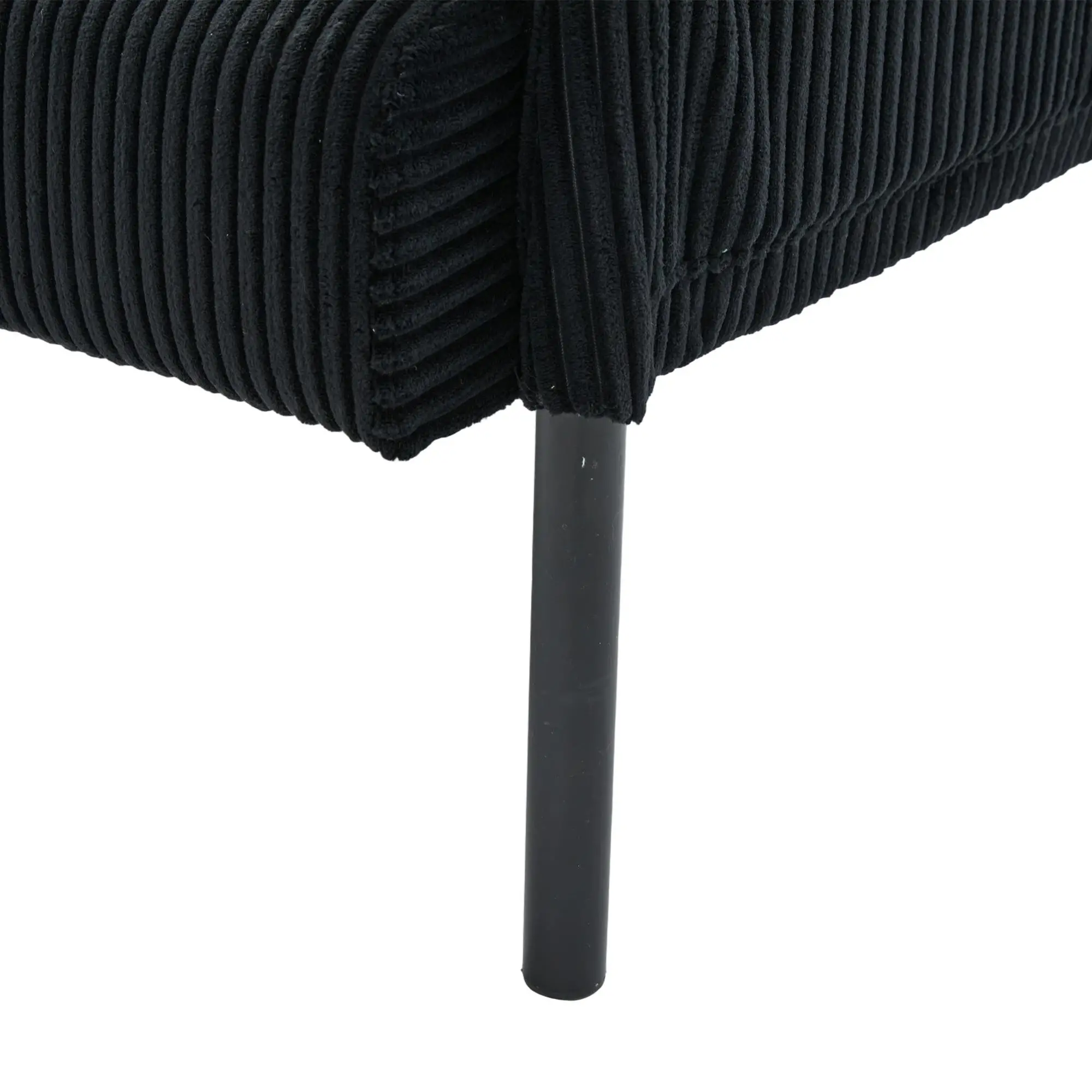 Corduroy Sofa 171 x 72 x 80cm - Black - 9
