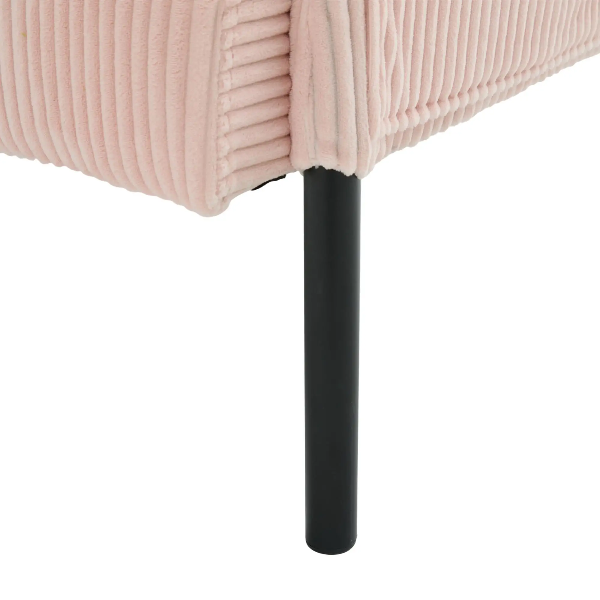 Corduroy Sofa 171 x 72 x 80cm - Pink - 9