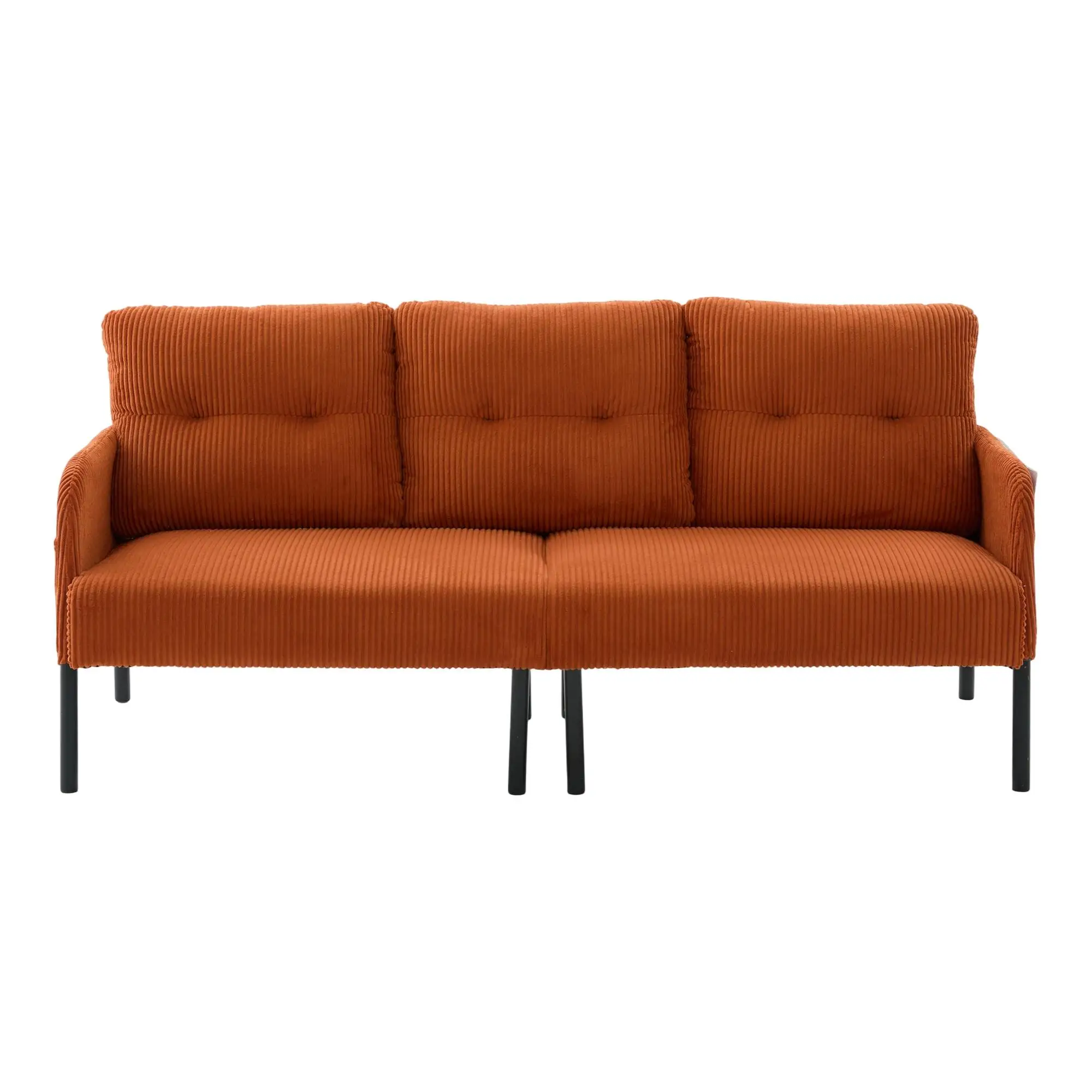 Corduroy Sofa 171 x 72 x 80cm - Orange - 2