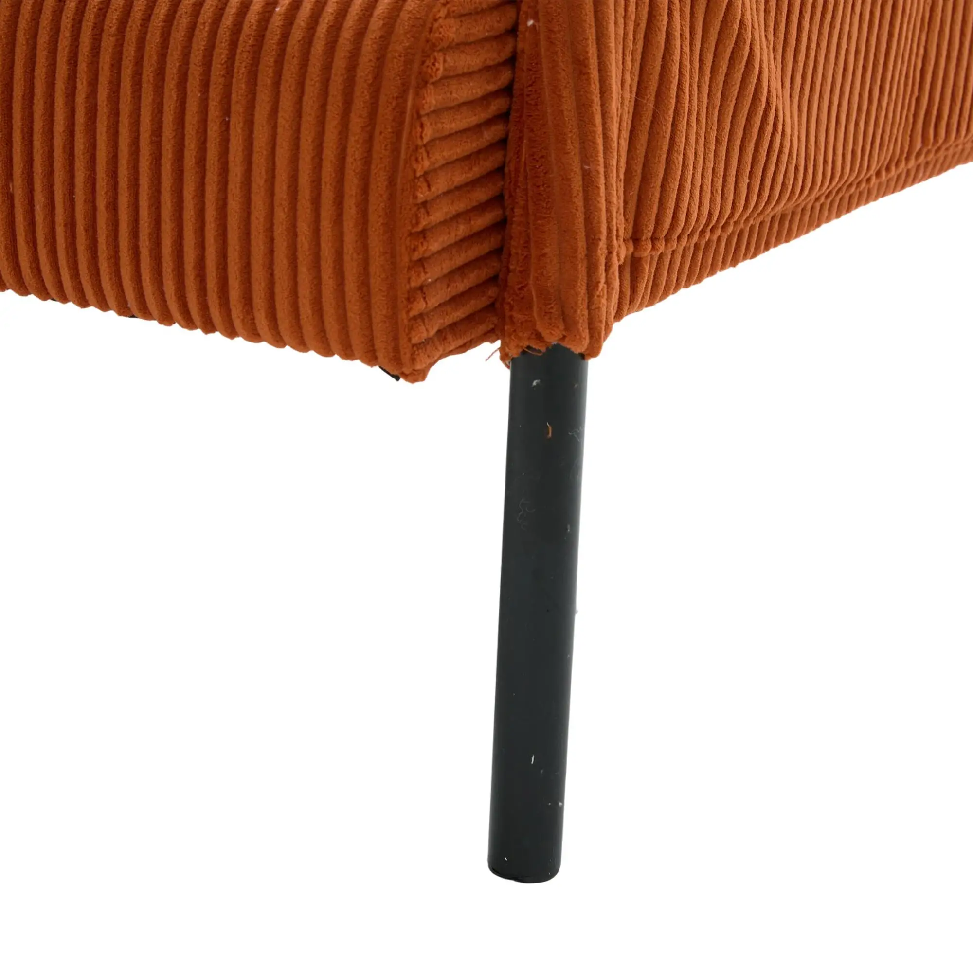Corduroy Sofa 171 x 72 x 80cm - Orange - 9