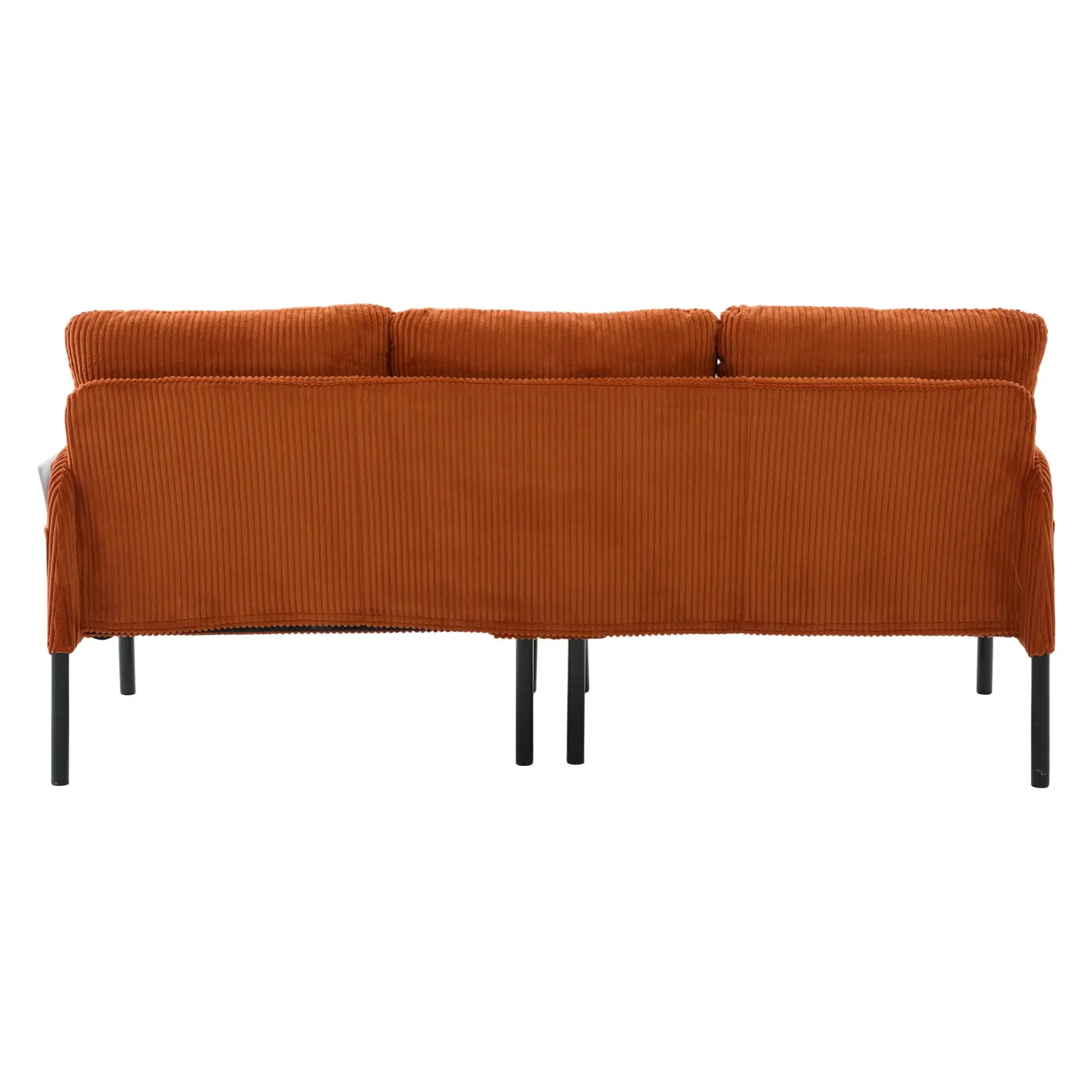 Corduroy Sofa 171 x 72 x 80cm - Orange - 10