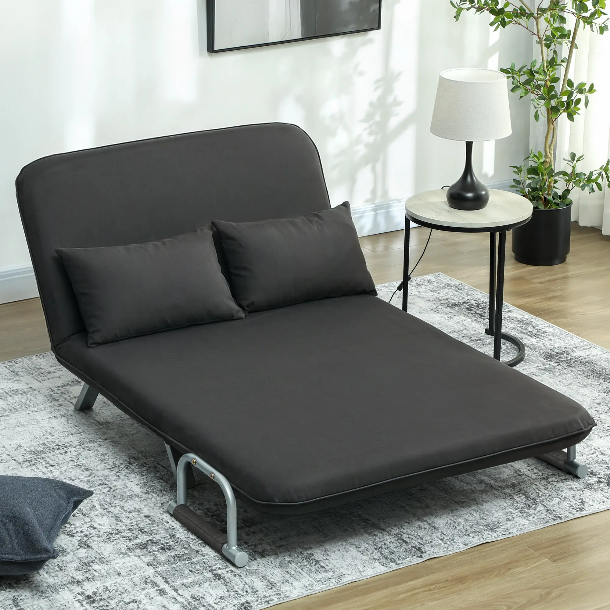 Sofa Bed 111 x 80 x 78cm - Charcoal Grey - 10