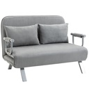 Sofa Bed 111 x 80 x 78cm - Light Grey - 1
