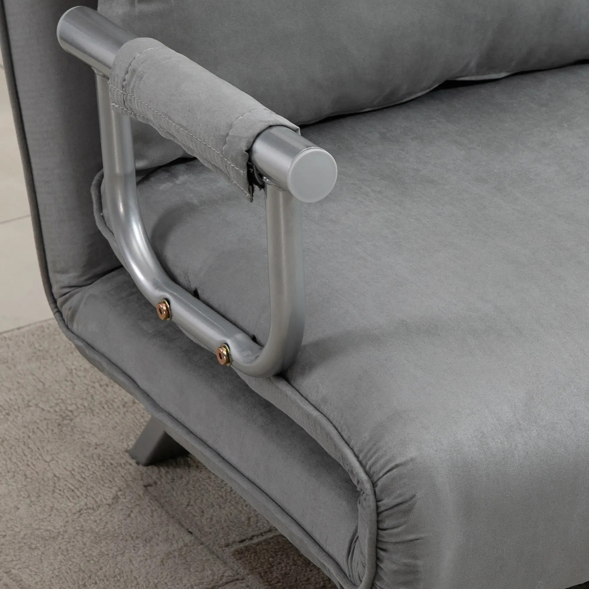 Sofa Bed 111 x 80 x 78cm - Light Grey - 8