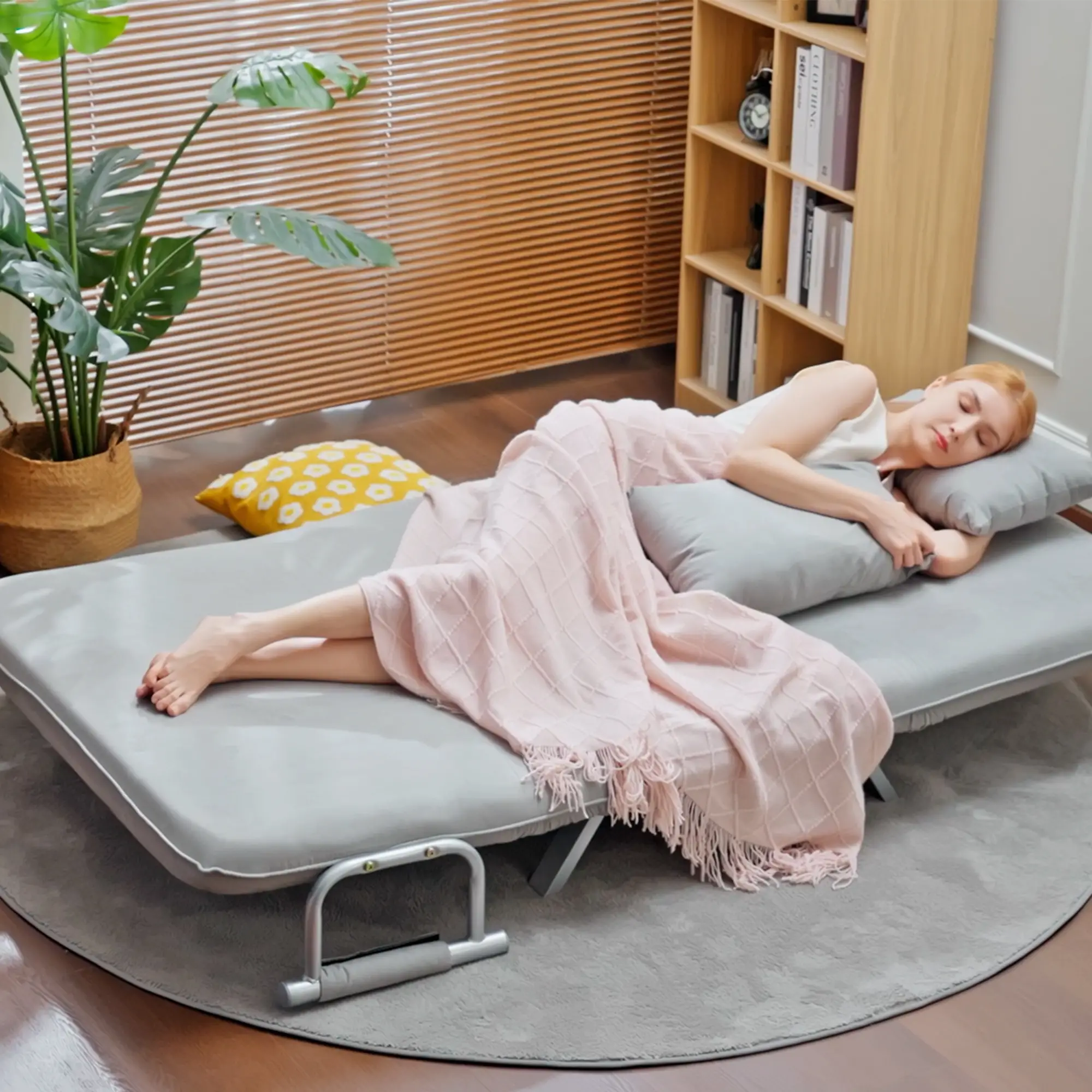 Sofa Bed 111 x 80 x 78cm - Light Grey - 11