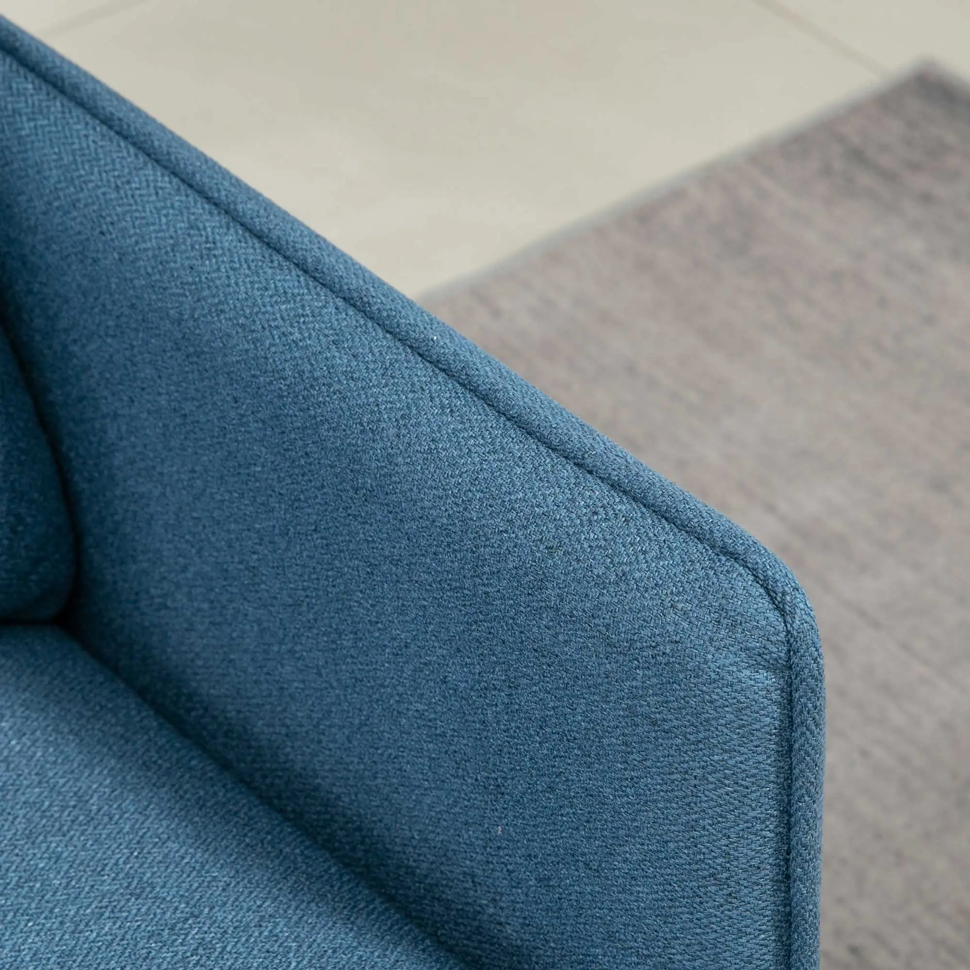 Linen Sofa 139 x 70 x 83cm, Dark Blue - Dark Blue - 8