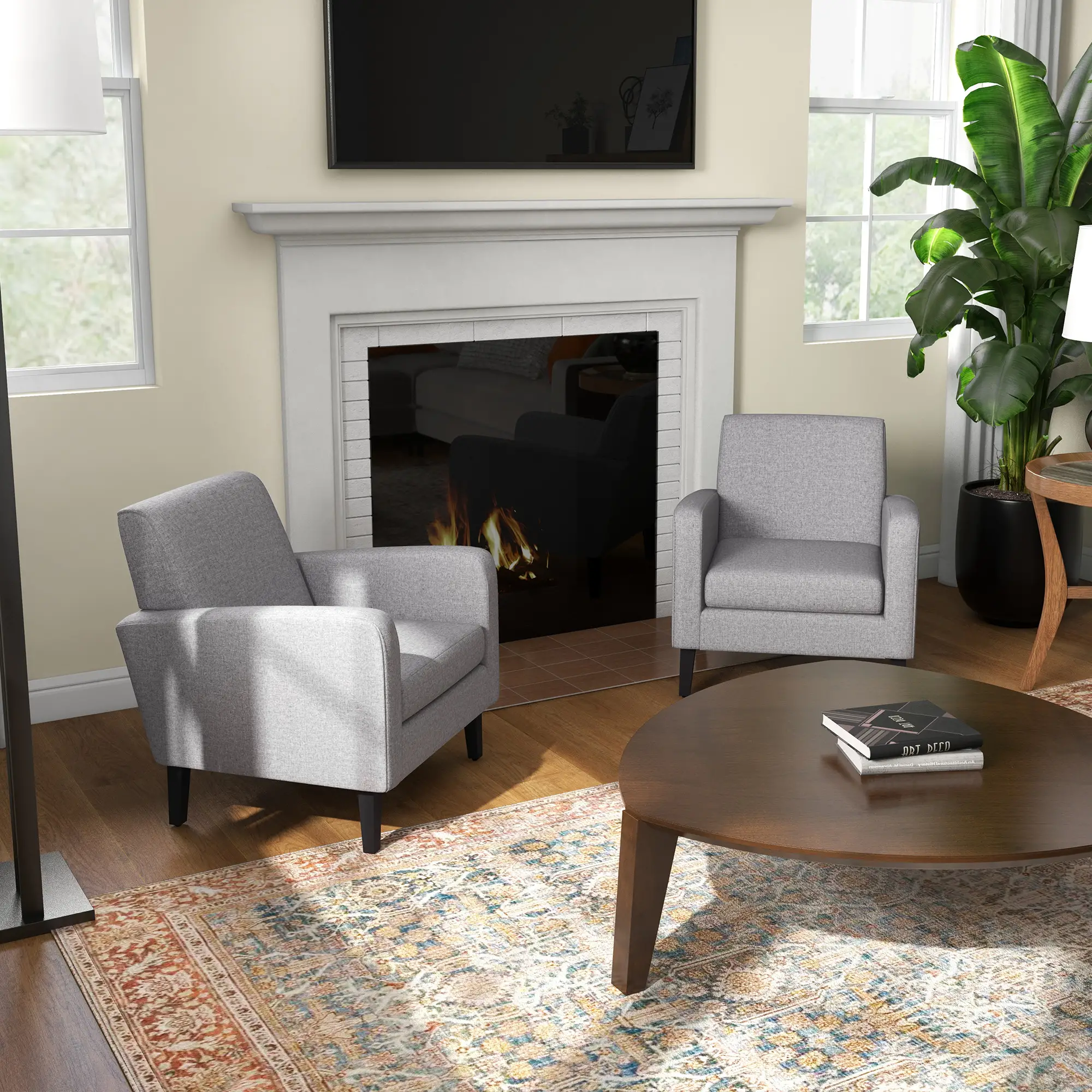 Linen Sofa 66 x 72 x 74cm, Light Grey - Light Grey - 2