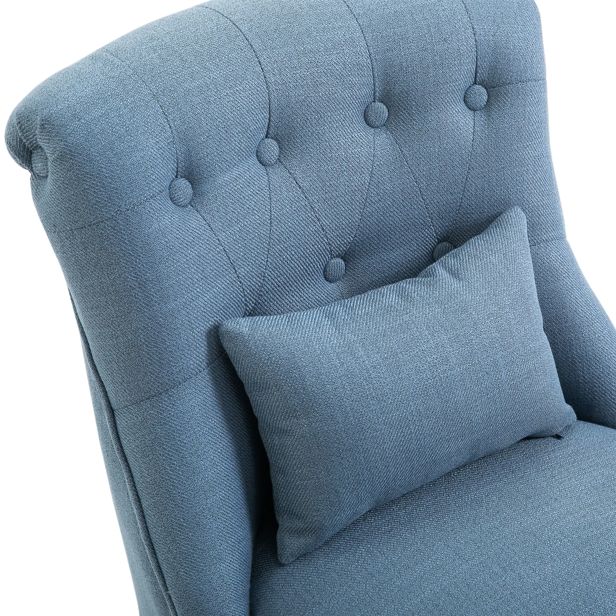 Linen Sofa 52.5 x 69 x 82cm, Blue - Blue - 7