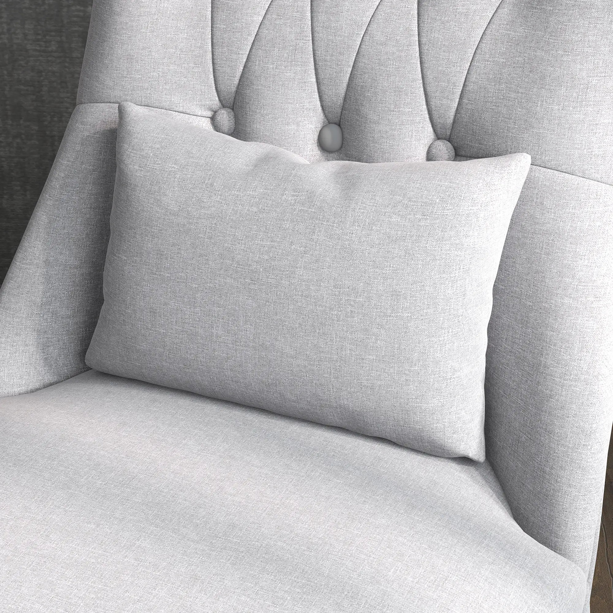 Linen Sofa 52.5 x 69 x 82cm, Grey - Grey - 8
