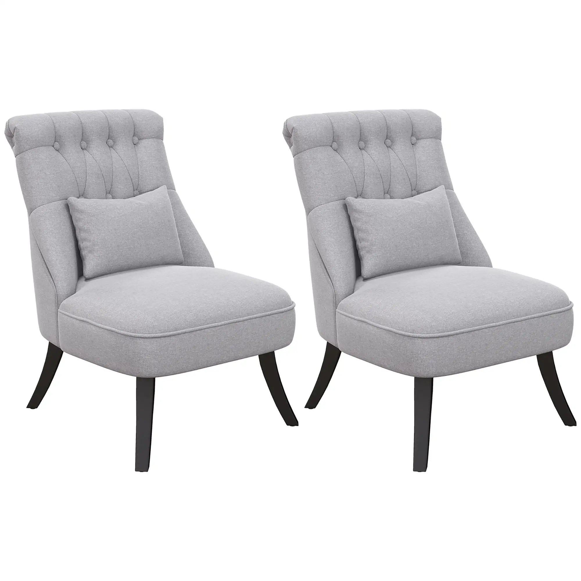 Linen Sofa 52.5 x 69 x 82cm, Grey - Grey - 11