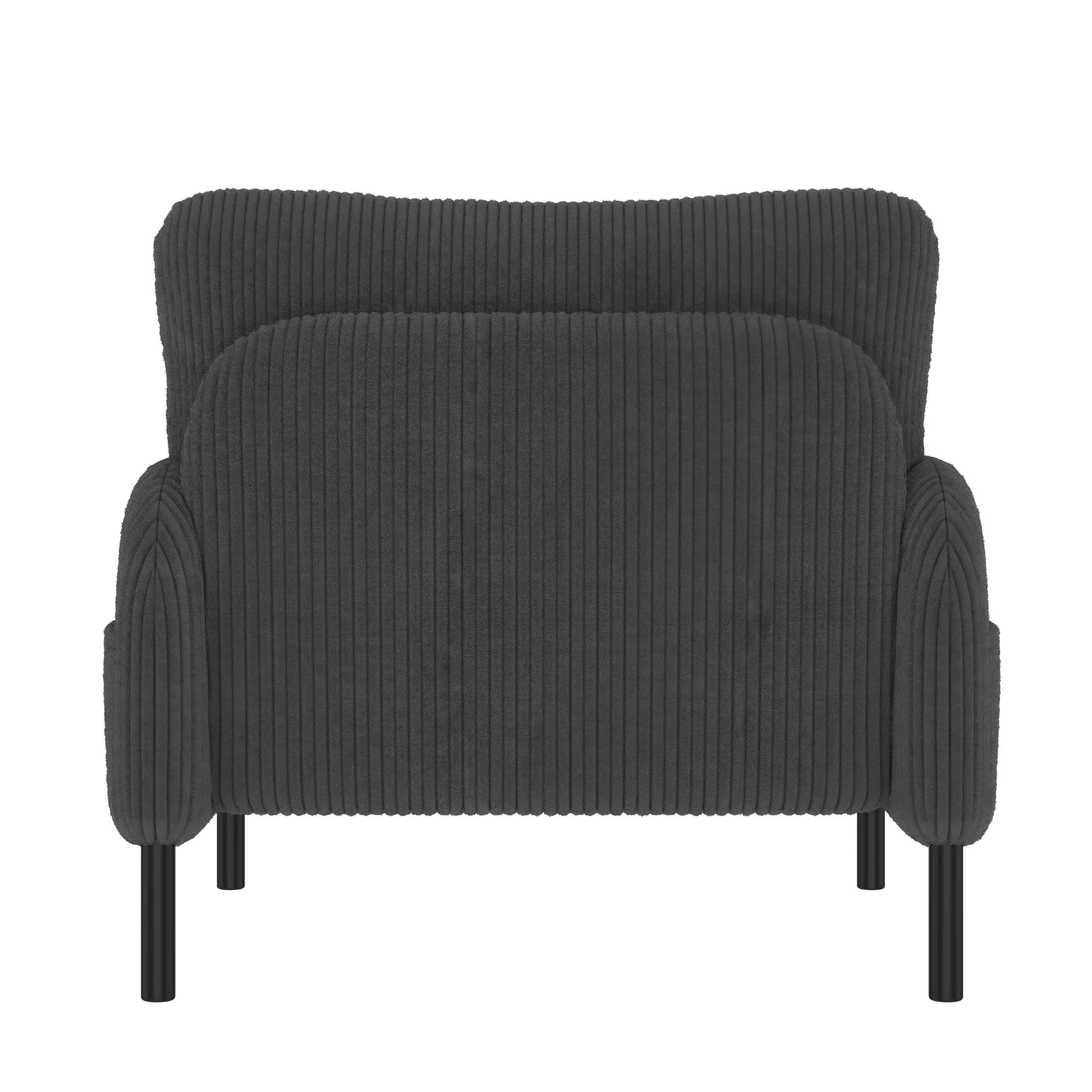 Corduroy Armchair 67 x 75 x 79cm, Grey - Grey - 8