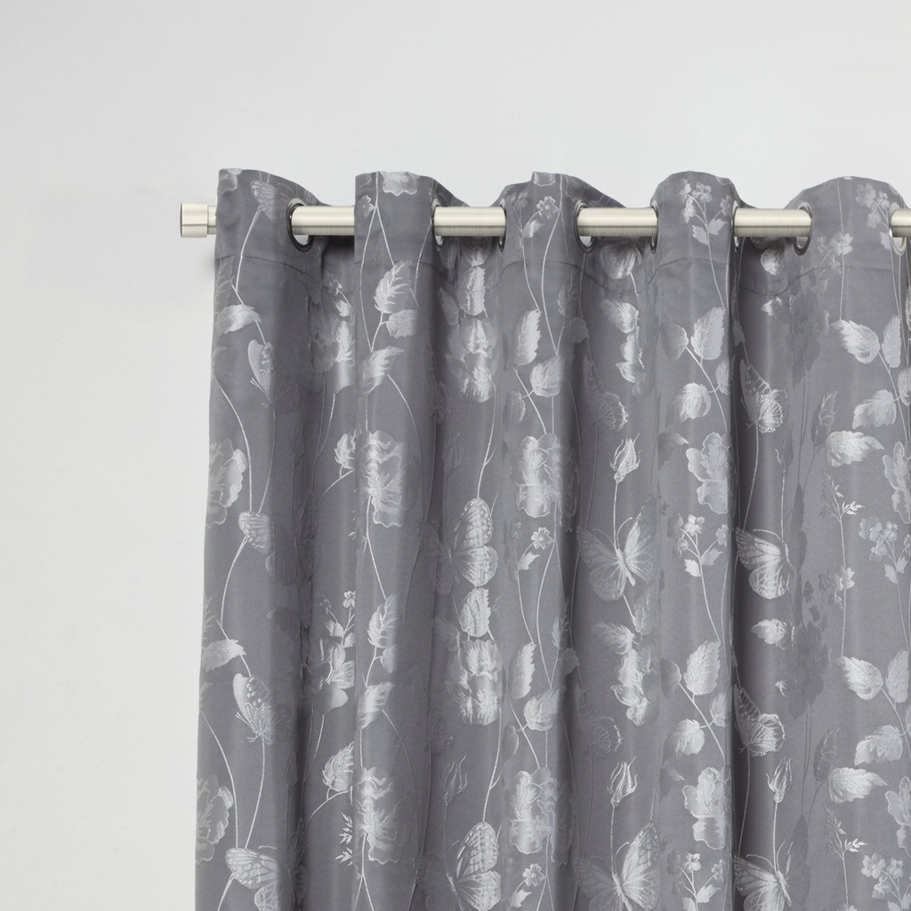 Fenton - Extendable Curtain Pole in Brushed Silver (With rings) - Image 3