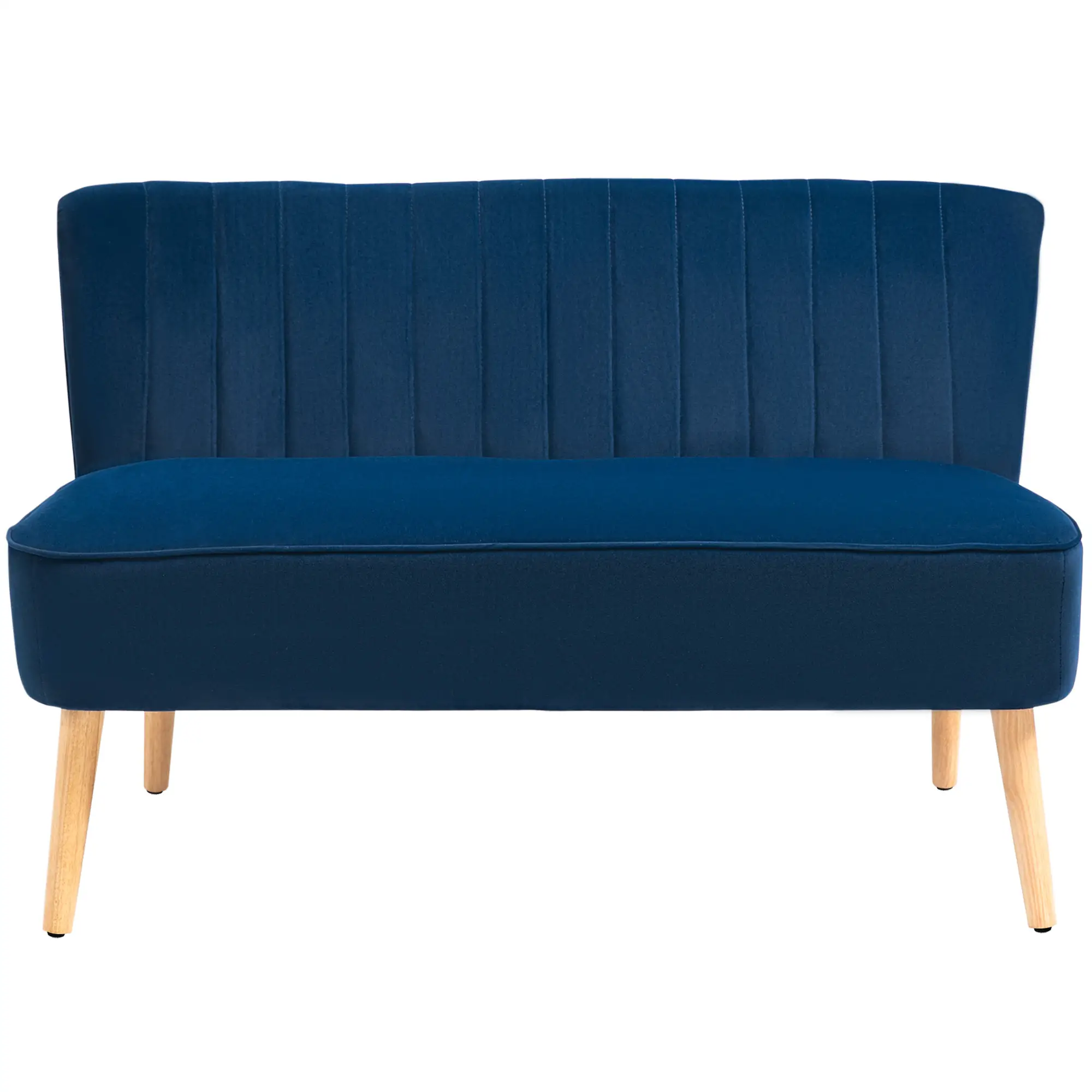 Velvet Sofa 117 x 56.5 x 77cm - Dark Blue - 13
