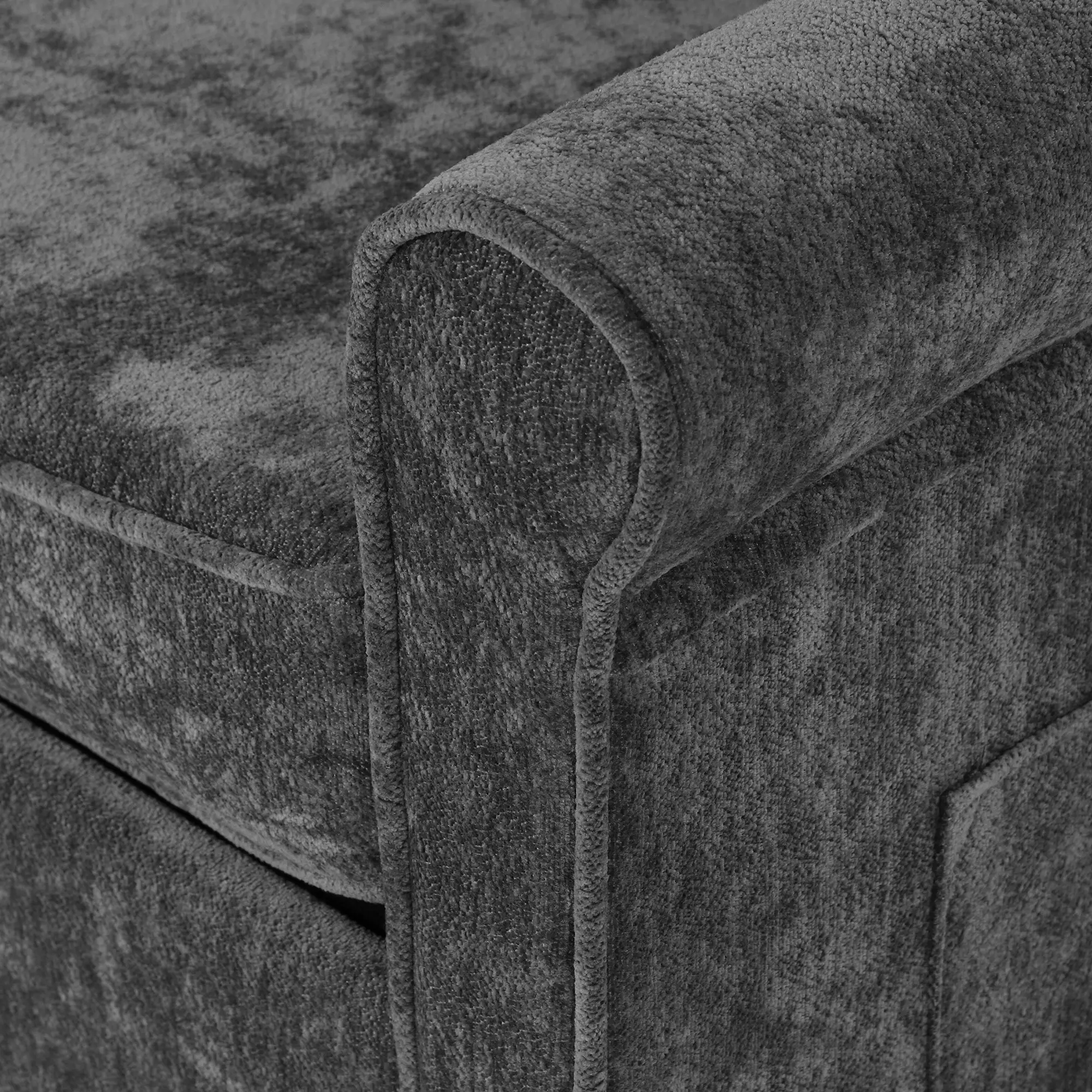 2 Seater Chenille Sofa Bed 130 x 91 x 100cm - Grey - 12