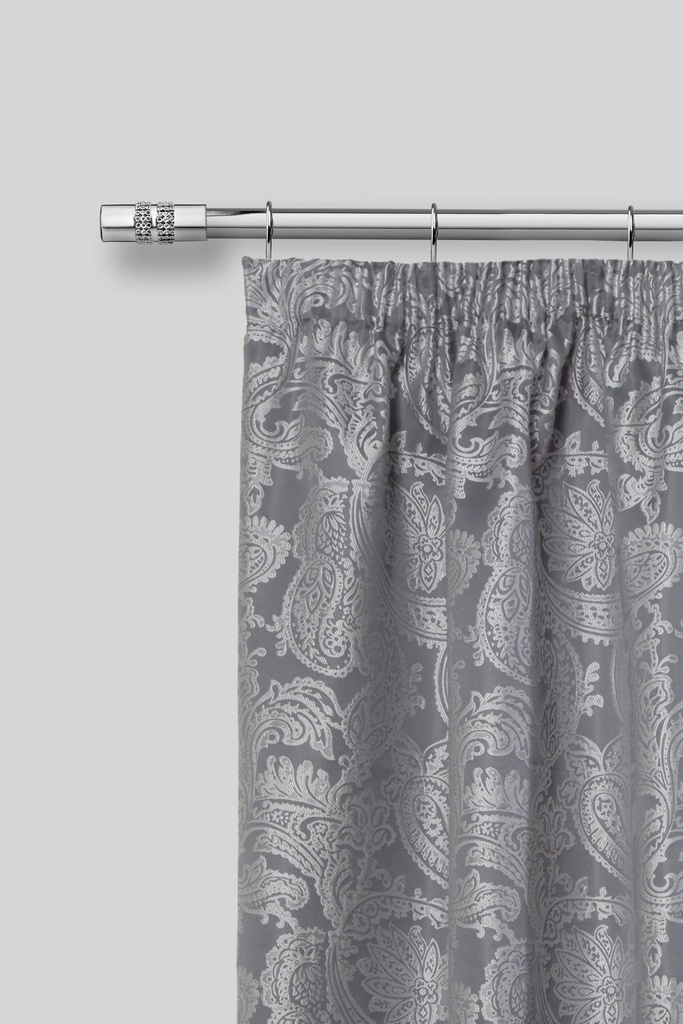 Sparkle - Extendable Curtain Pole in Chrome (With rings) - Image 2
