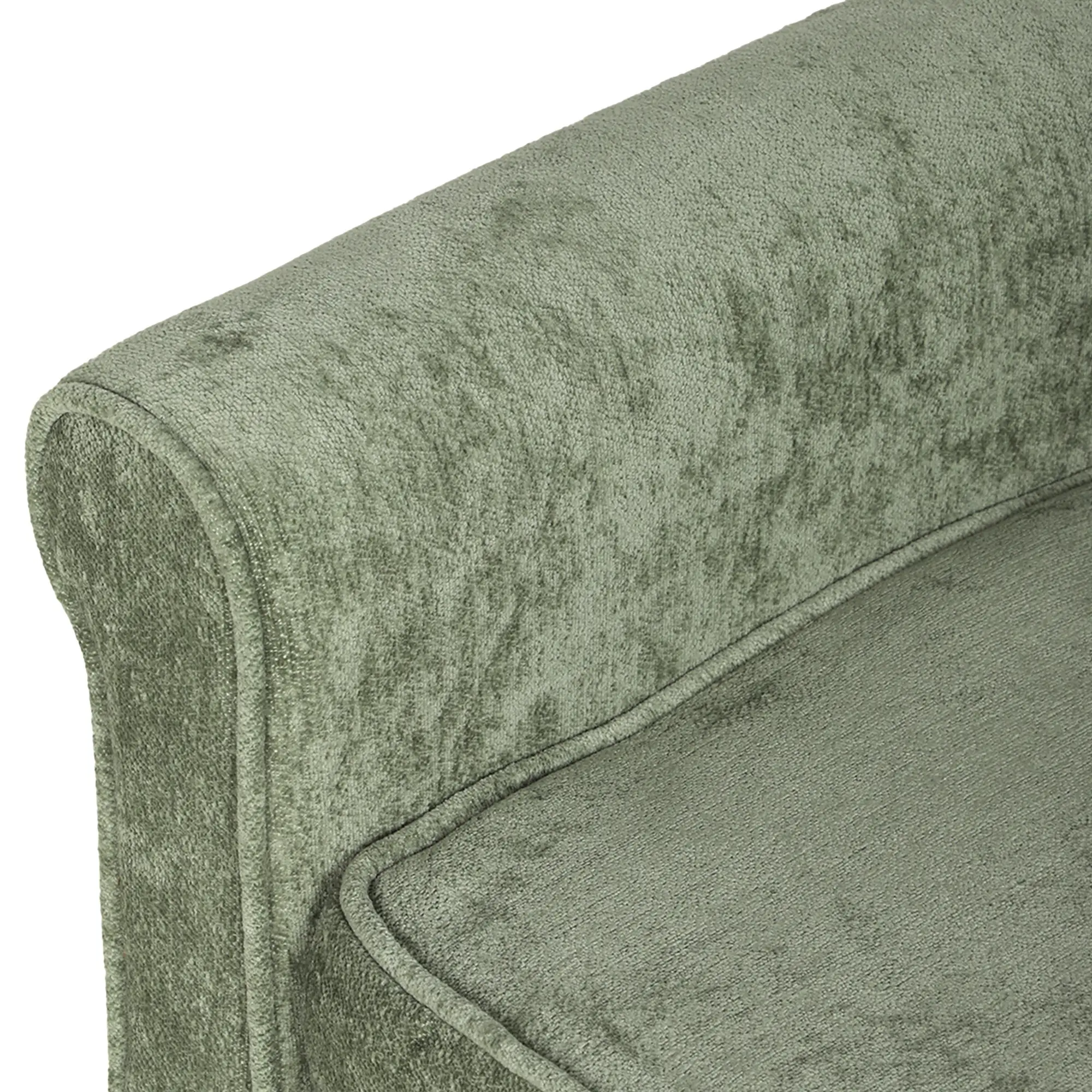 2 Seater Chenille Sofa Bed 130 x 91 x 100cm - Light Green - 10