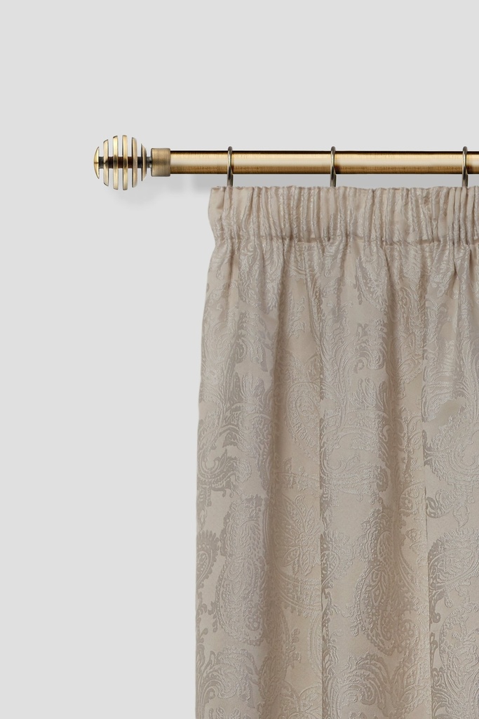 Geneva - Extendable Curtain Pole in Antique Brass (With rings) - Image 2