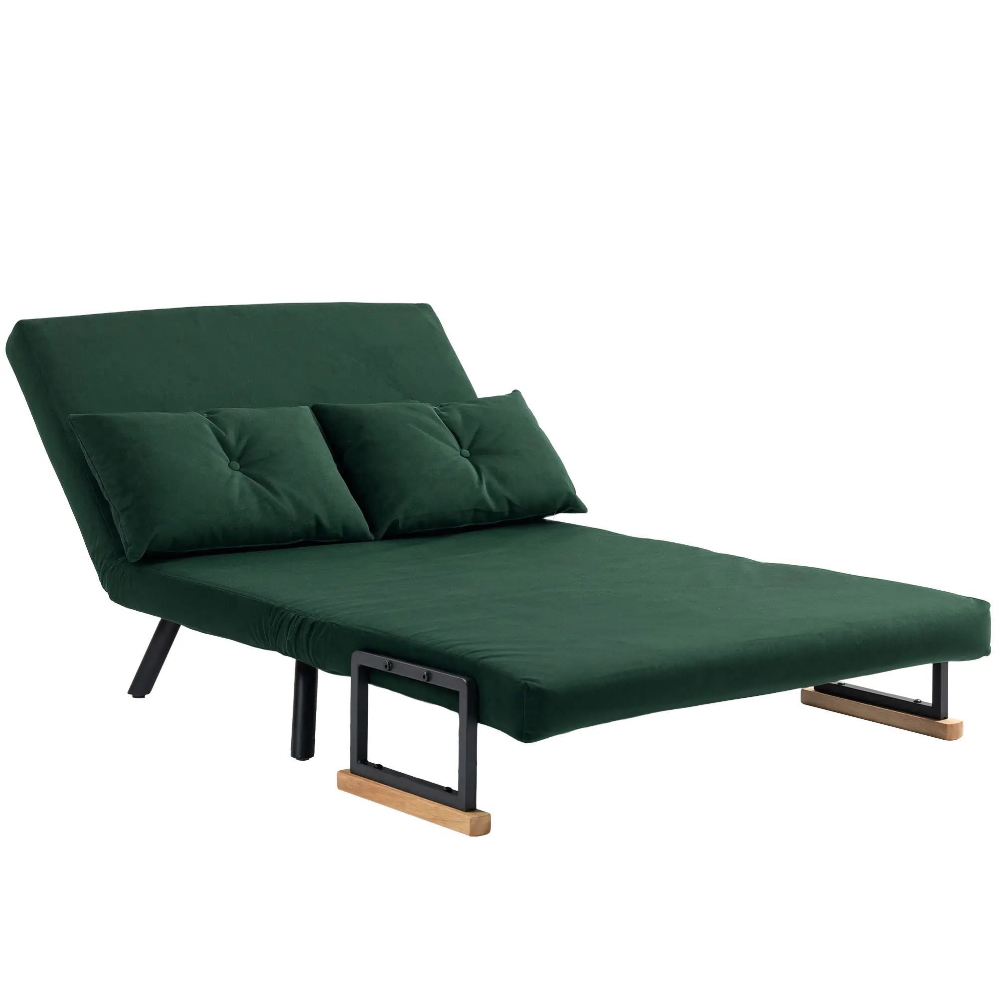 Velvet Sofa Bed 102 x 73 x 81cm - Green - 12