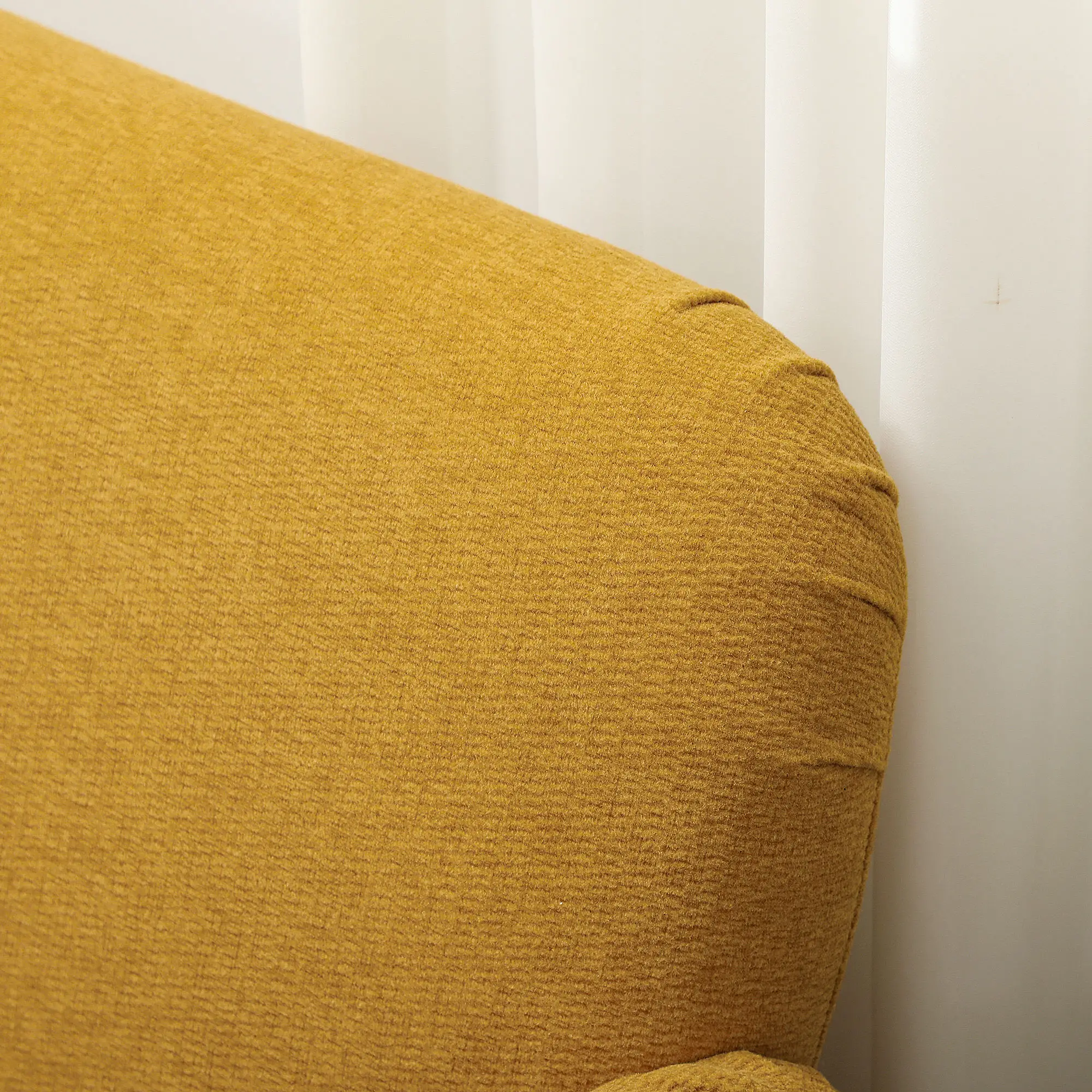 2 Seater Velvet Sofa 130 x 74 x 79cm - Yellow - 8