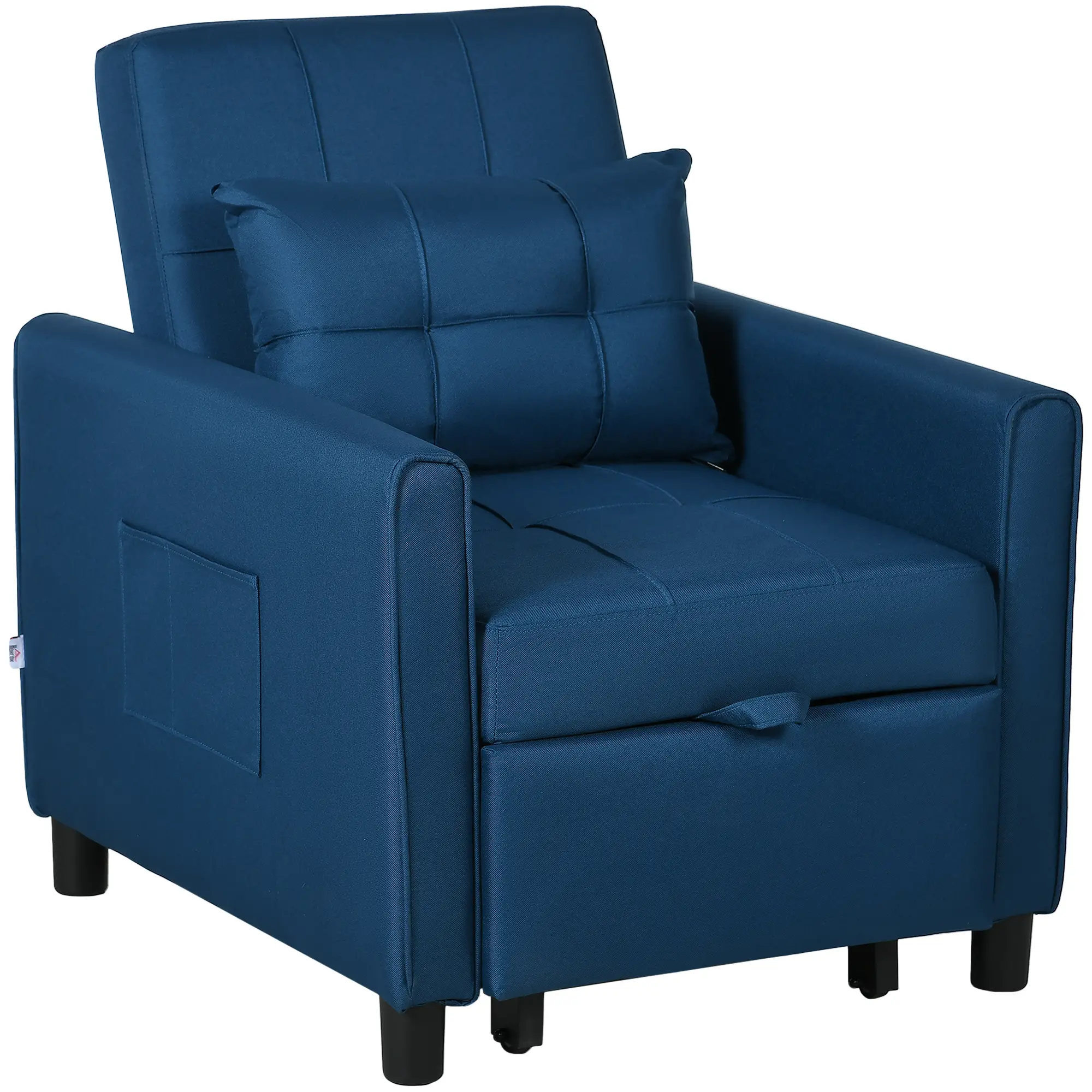 Linen Armchair 69 x 82 x 85cm - Blue - 14