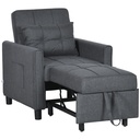 Linen Armchair 69 x 82 x 85cm - Grey - 1