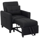 Linen Armchair 69 x 82 x 85cm - Black - 1