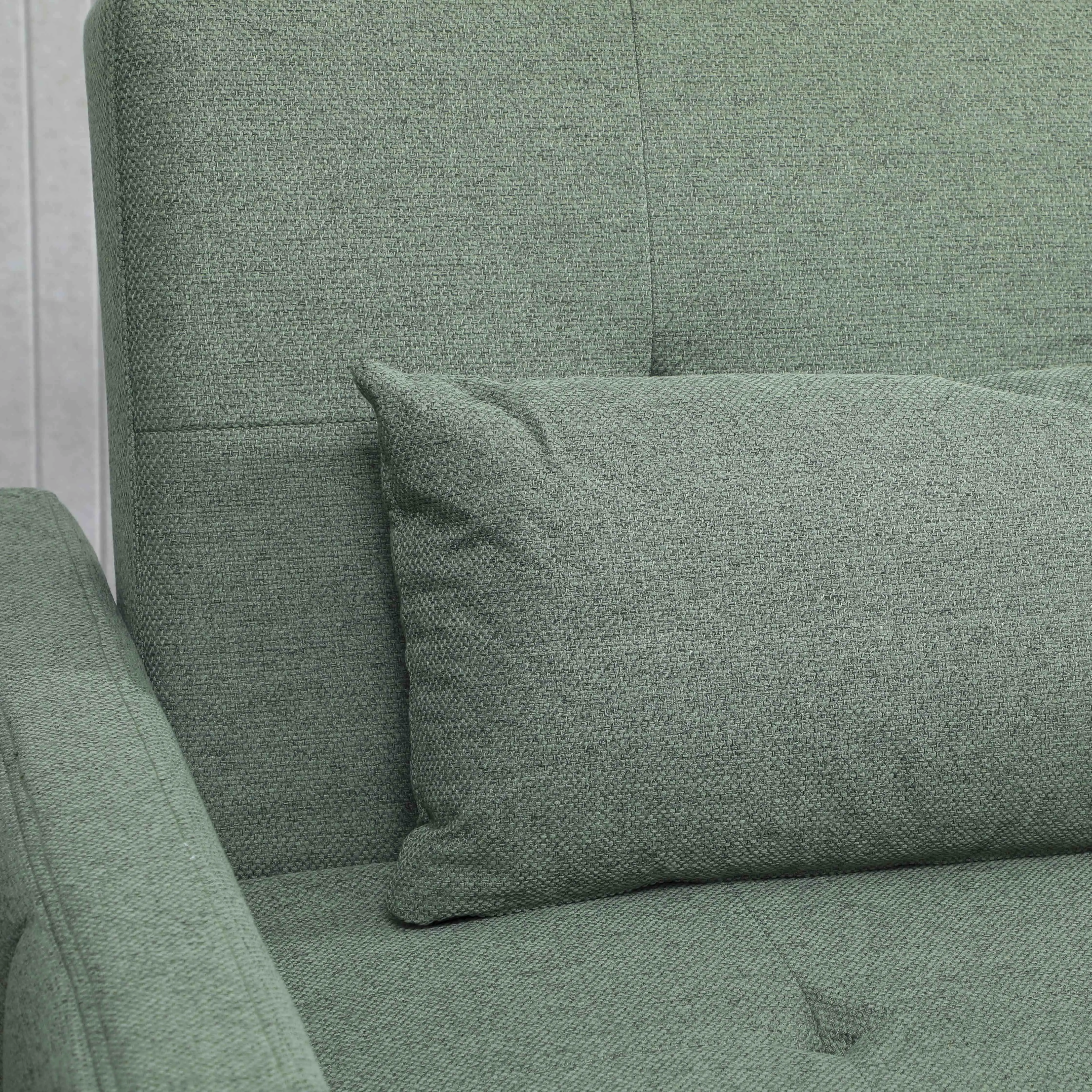 2 Seater Linen Sofa Bed 158 x 85 x 85cm - Light Green - 11