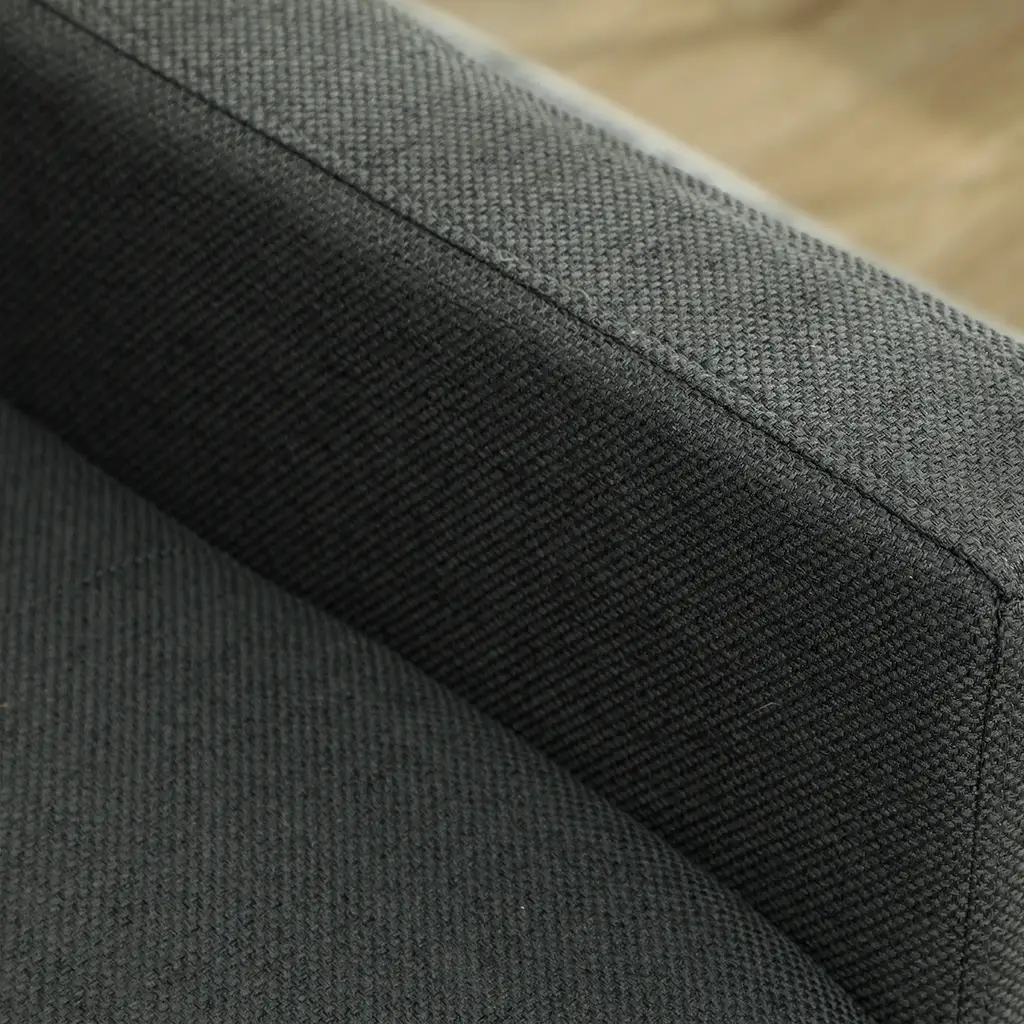 2 Seater Linen Sofa Bed 158 x 85 x 85cm - Charcoal Grey - 12