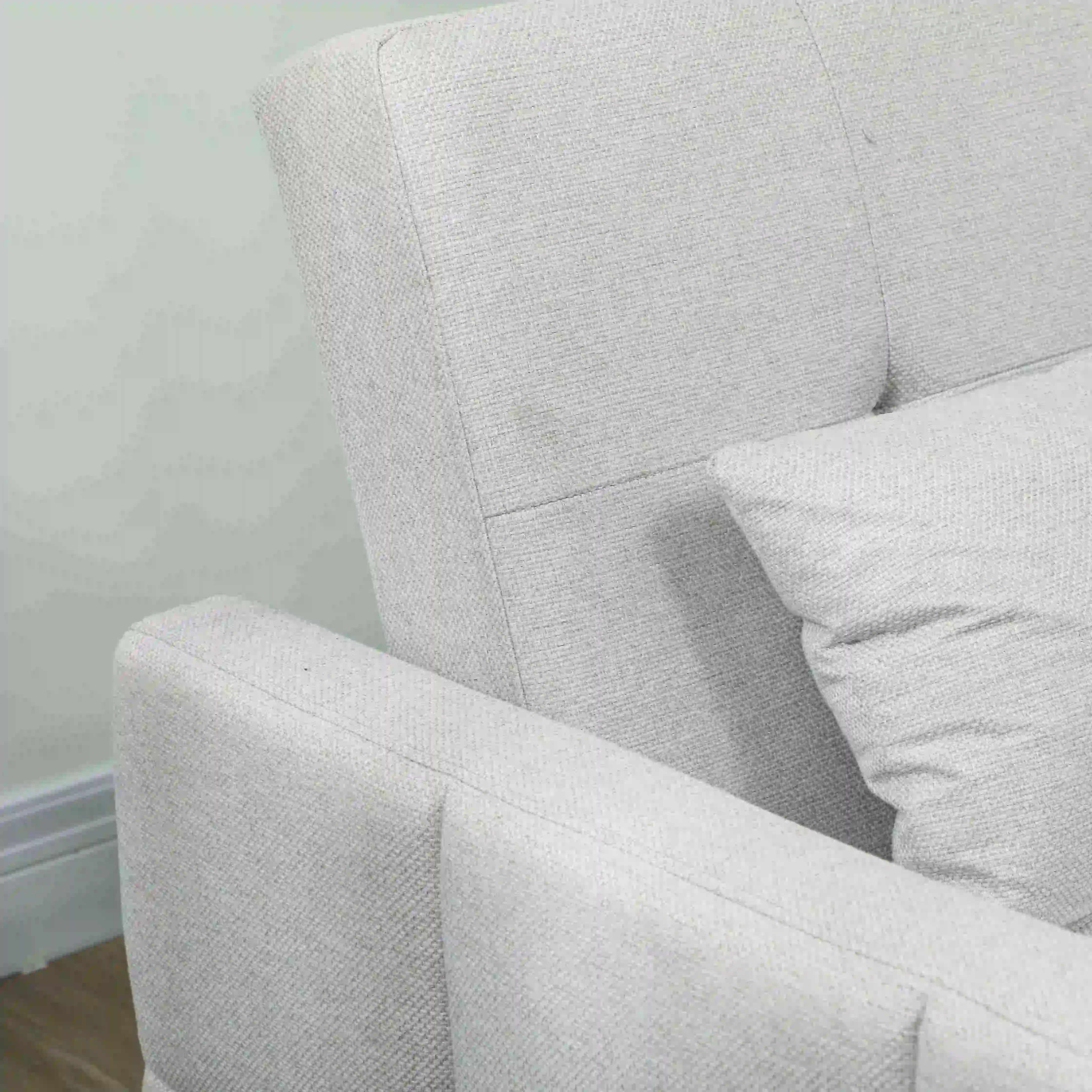 2 Seater Linen Sofa Bed 158 x 85 x 85cm - Light Grey - 10