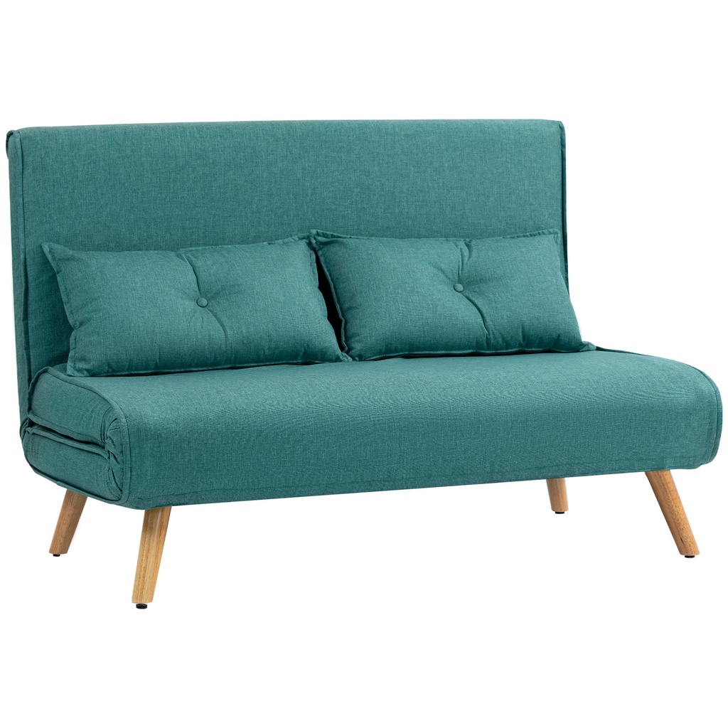 Linen Sofa Bed 120 x 75 x 87cm - Green - 1