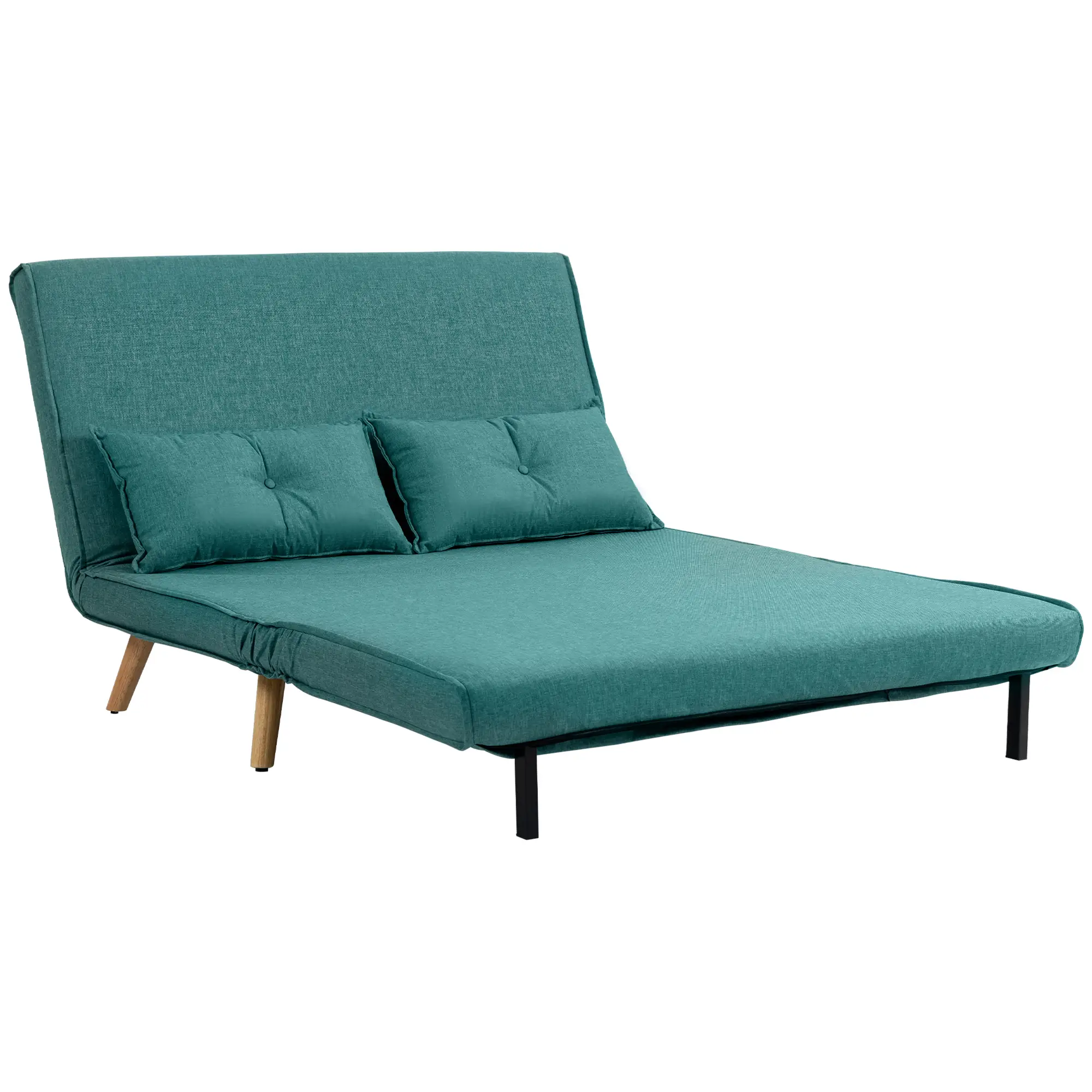 Linen Sofa Bed 120 x 75 x 87cm - Green - 11