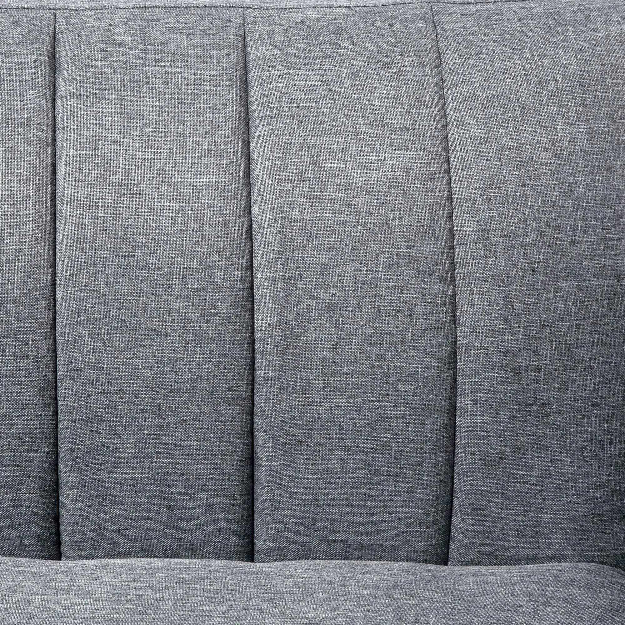 3 Seater Linen Sofa Bed 173 x 75 x 73cm, Grey - Grey - 8