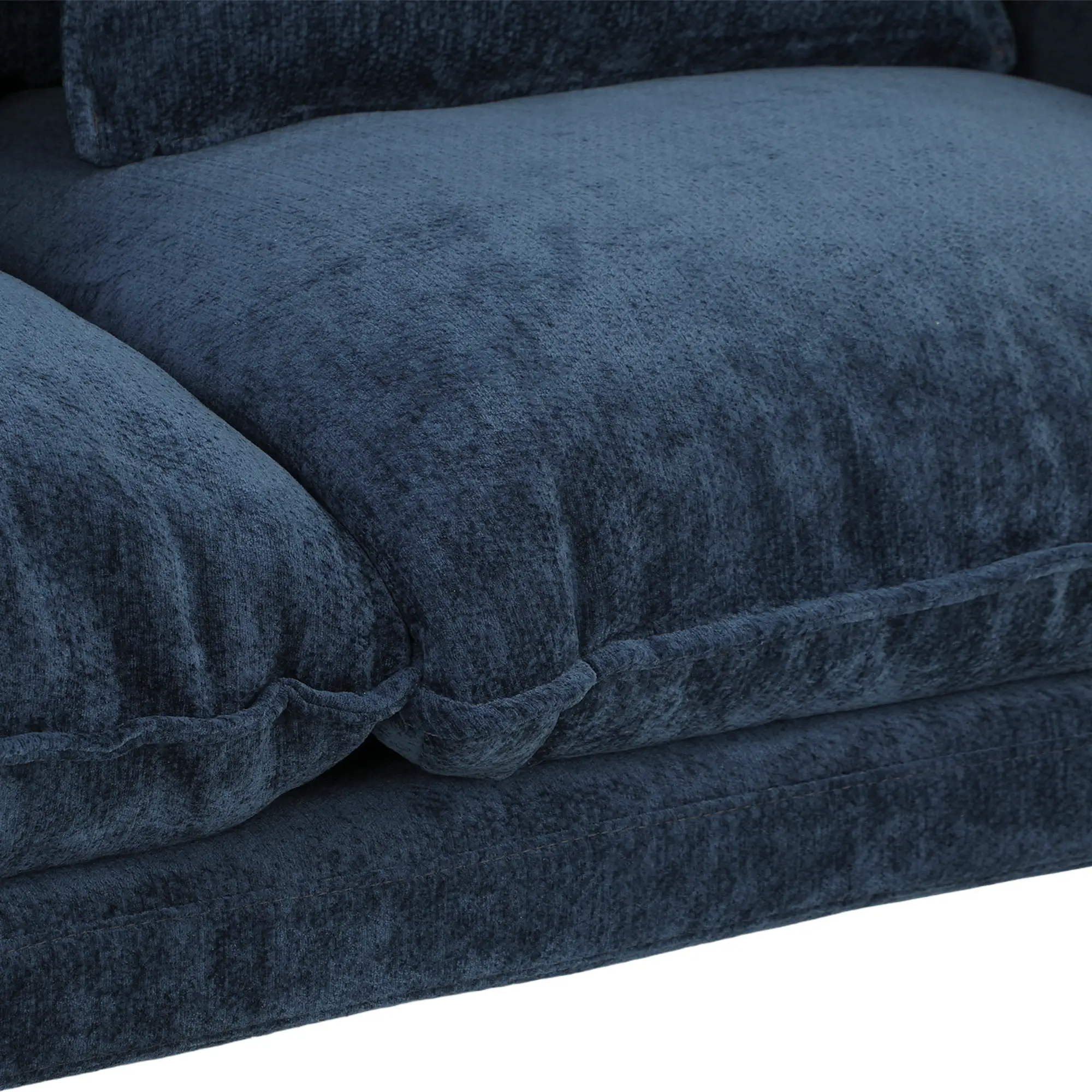 2 Seater Velvet Sofa 131 x 78 x 83cm - Blue - 10