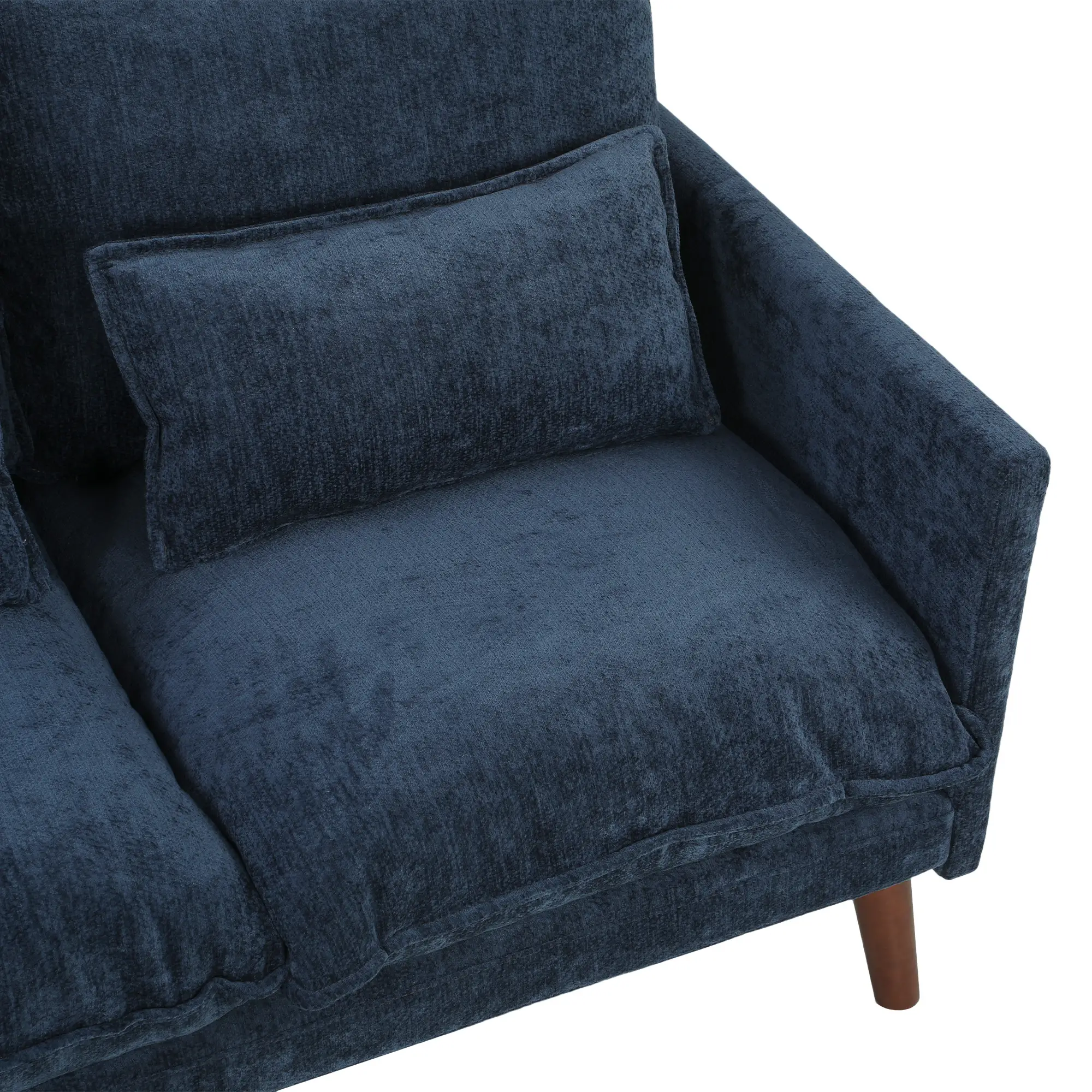 2 Seater Velvet Sofa 131 x 78 x 83cm - Blue - 11