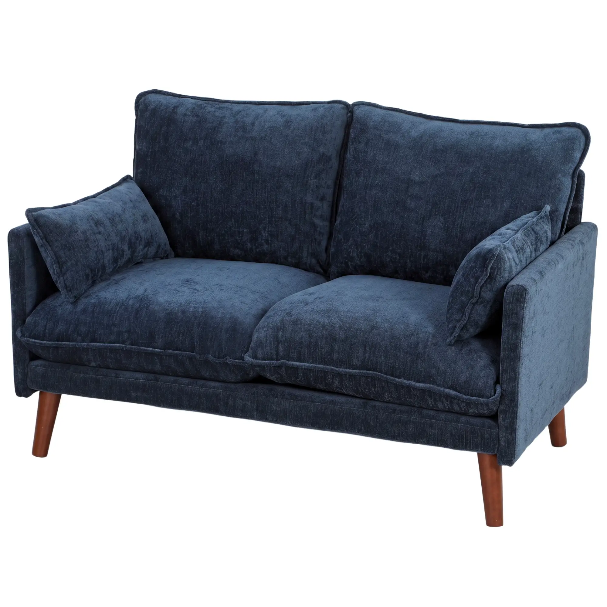 2 Seater Velvet Sofa 131 x 78 x 83cm - Blue - 15