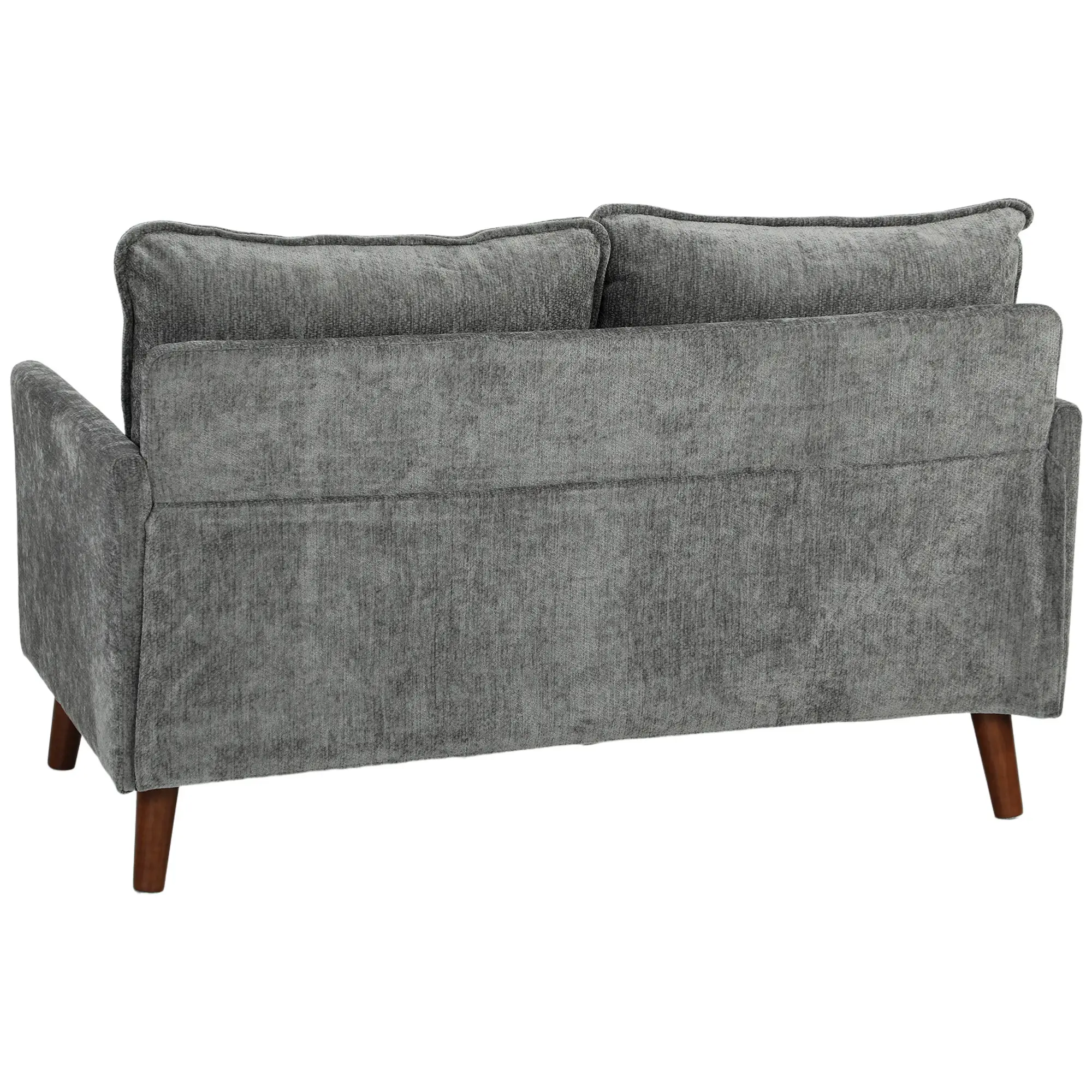 2 Seater Velvet Sofa 131 x 78 x 83cm - Grey - 11