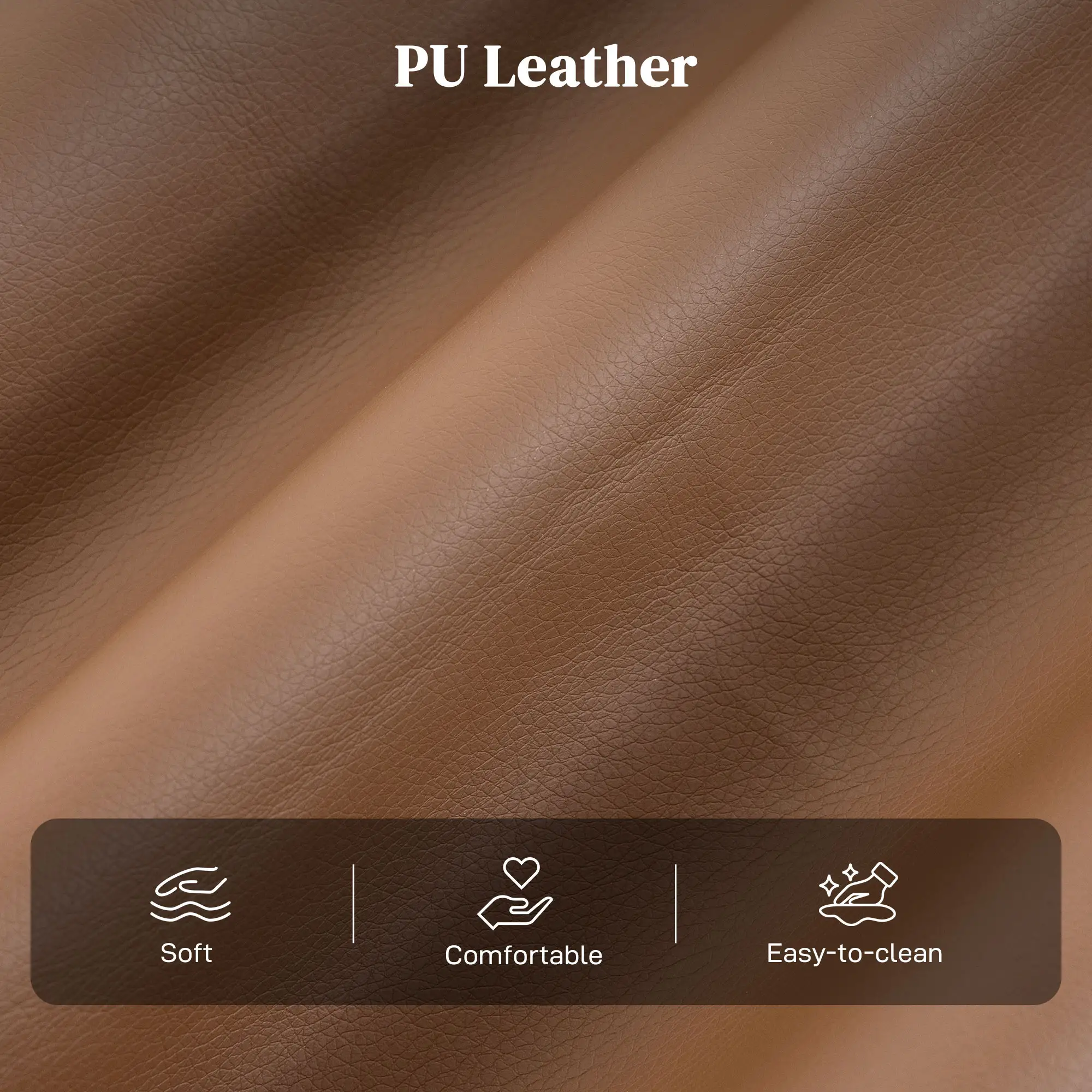 Manual Faux Leather Recliner Armchair 68 x 88 x 98cm - Dark Brown - 6