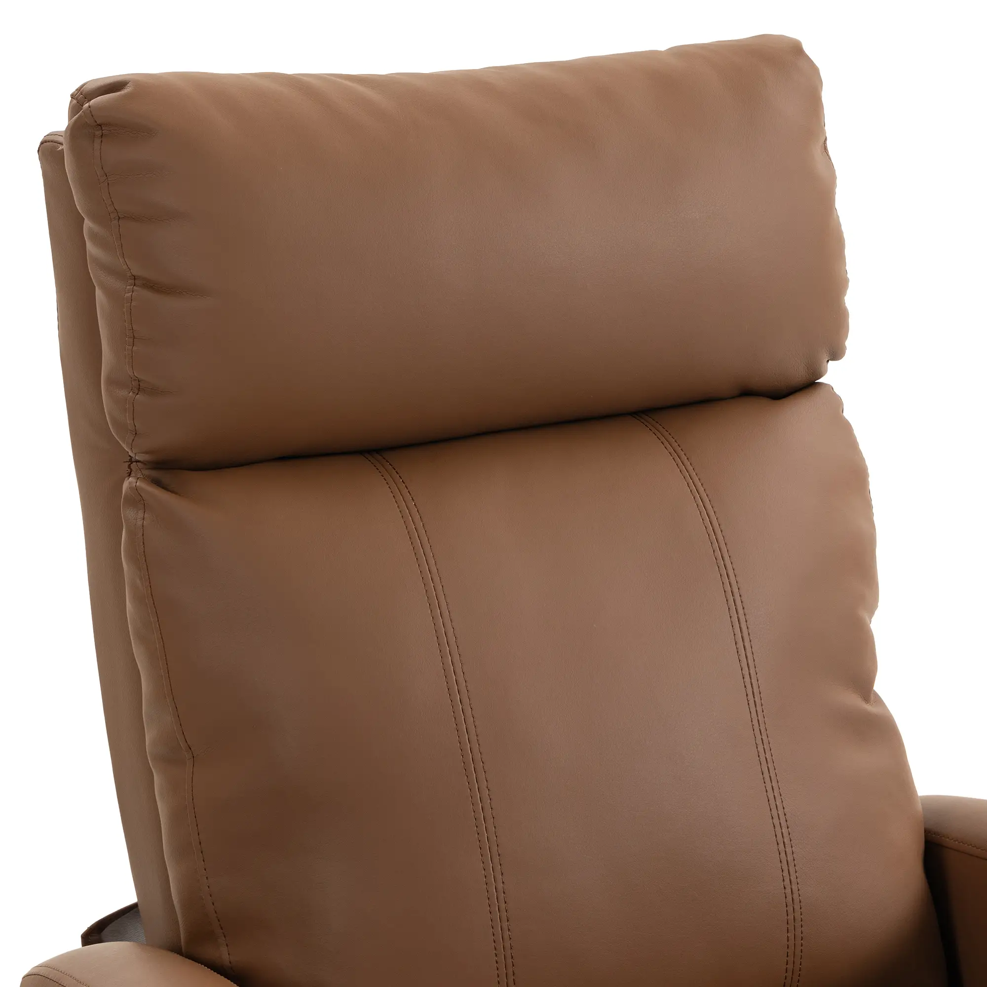 Manual Faux Leather Recliner Armchair 68 x 88 x 98cm - Dark Brown - 10