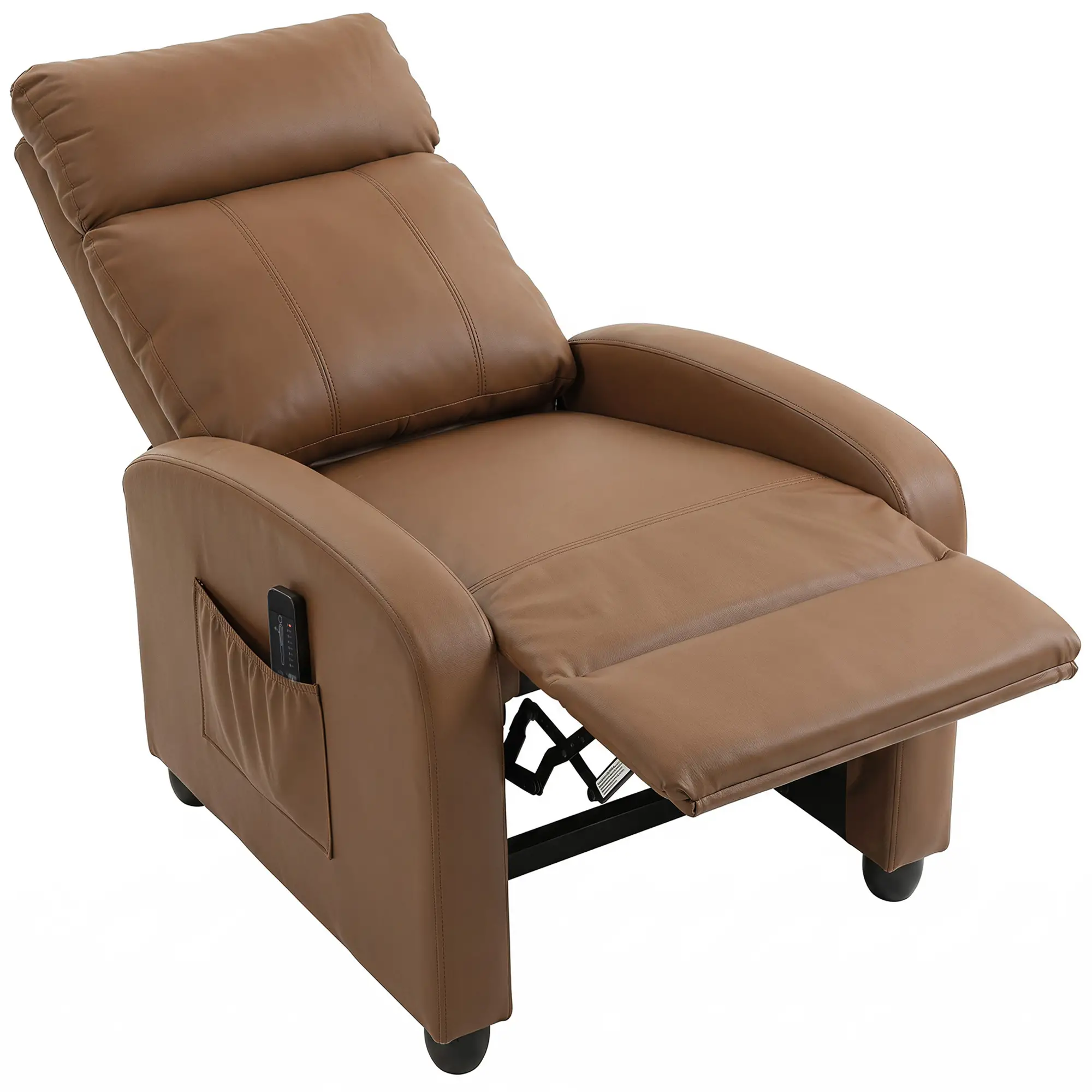 Manual Faux Leather Recliner Armchair 68 x 88 x 98cm - Dark Brown - 15