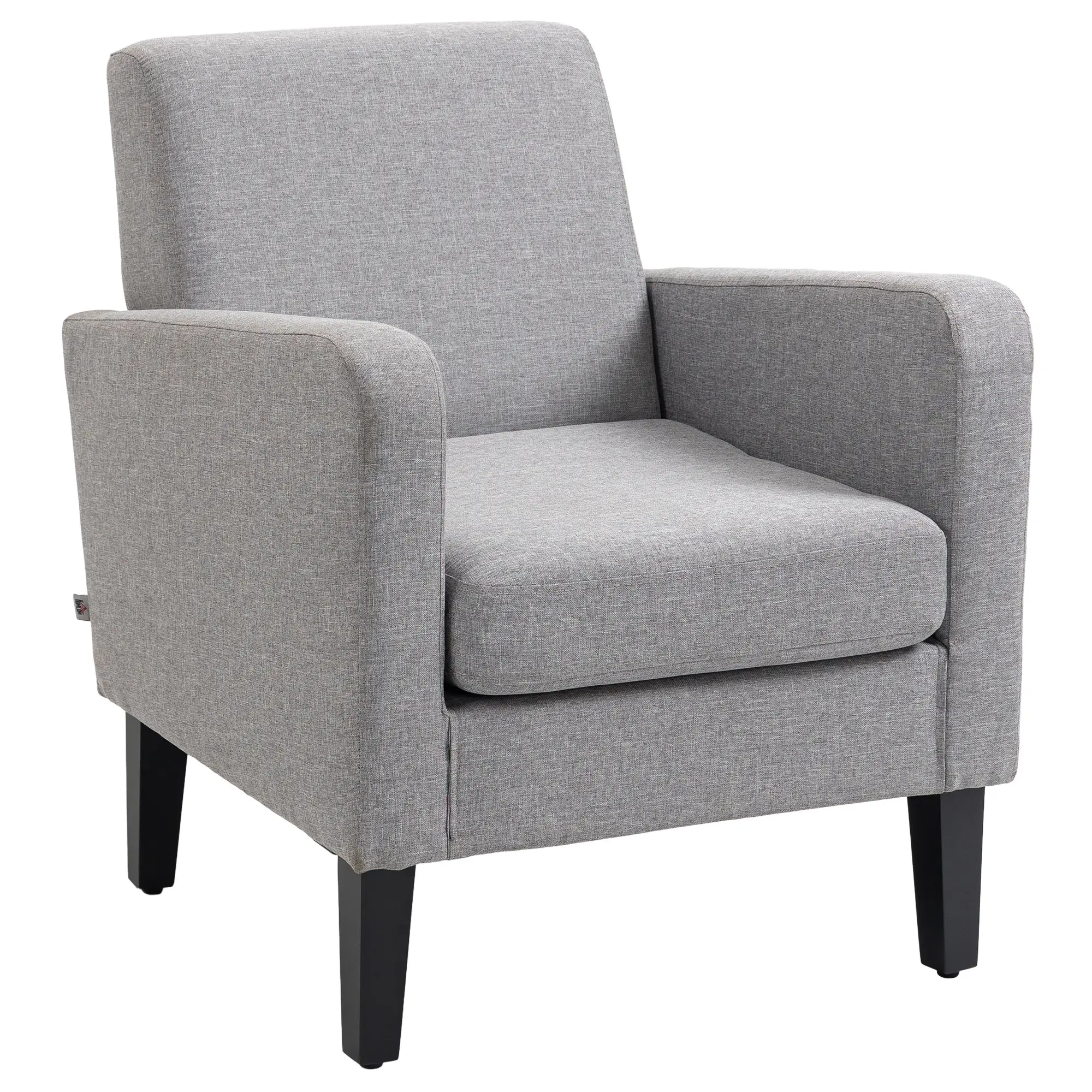 Linen Armchair 66 x 72 x 74cm - Light Grey - 11