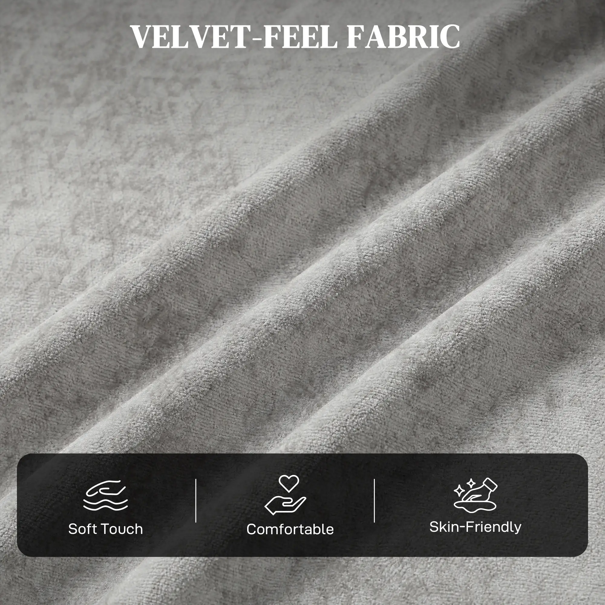 2 Seater Velvet Sofa Bed 137 x 91 x 95cm, Grey - Grey - 7