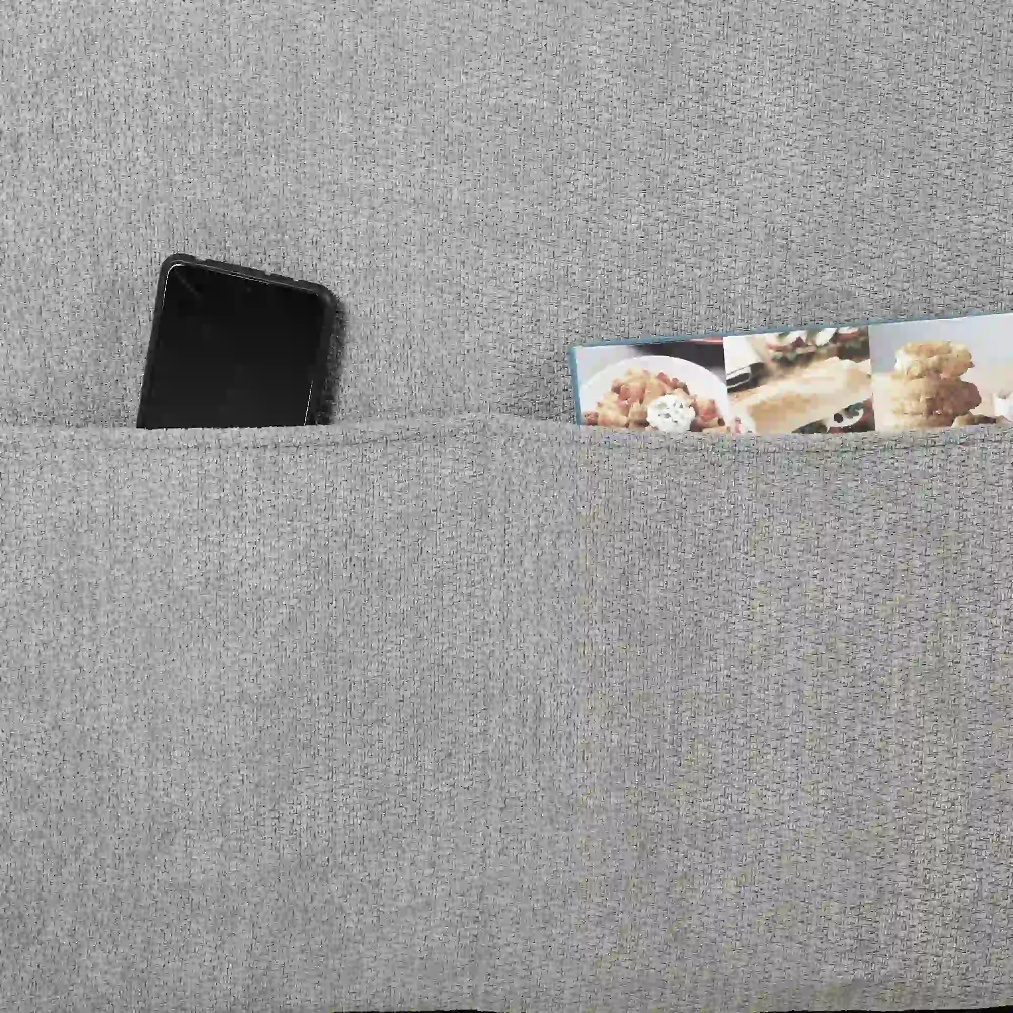 Corner 2 Seater Chenille Sofa Bed 167 x 89 x 85cm - Grey - 11
