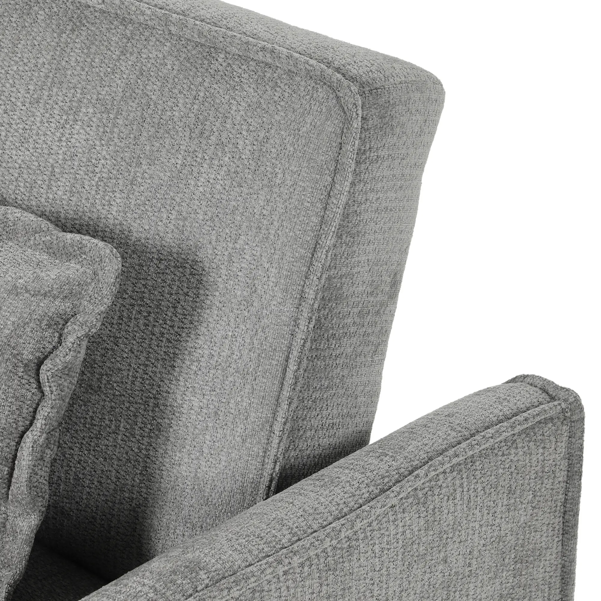 Corner 2 Seater Chenille Sofa Bed 167 x 89 x 85cm - Grey - 12