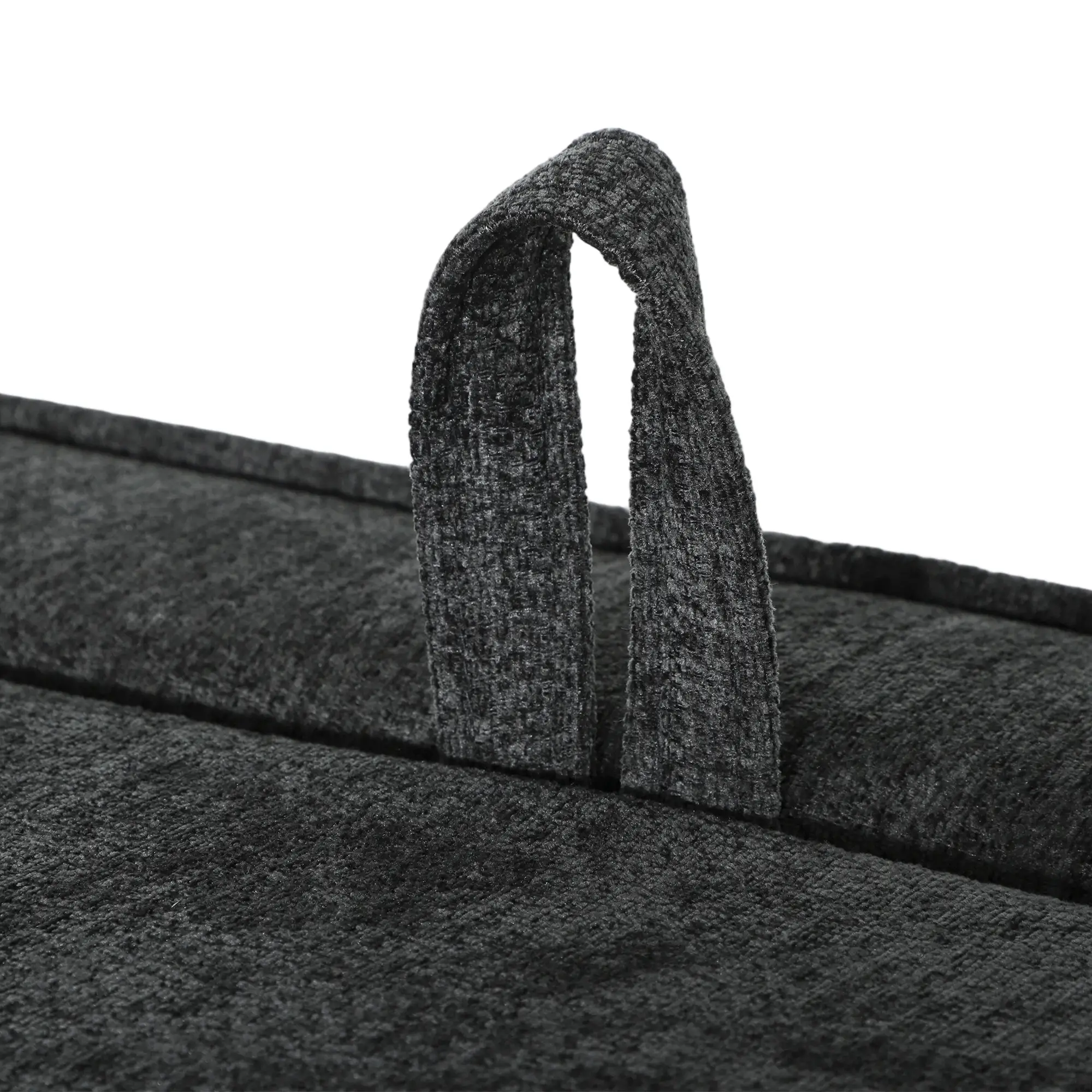Corner 2 Seater Chenille Sofa Bed 167 x 89 x 85cm - Black - 13