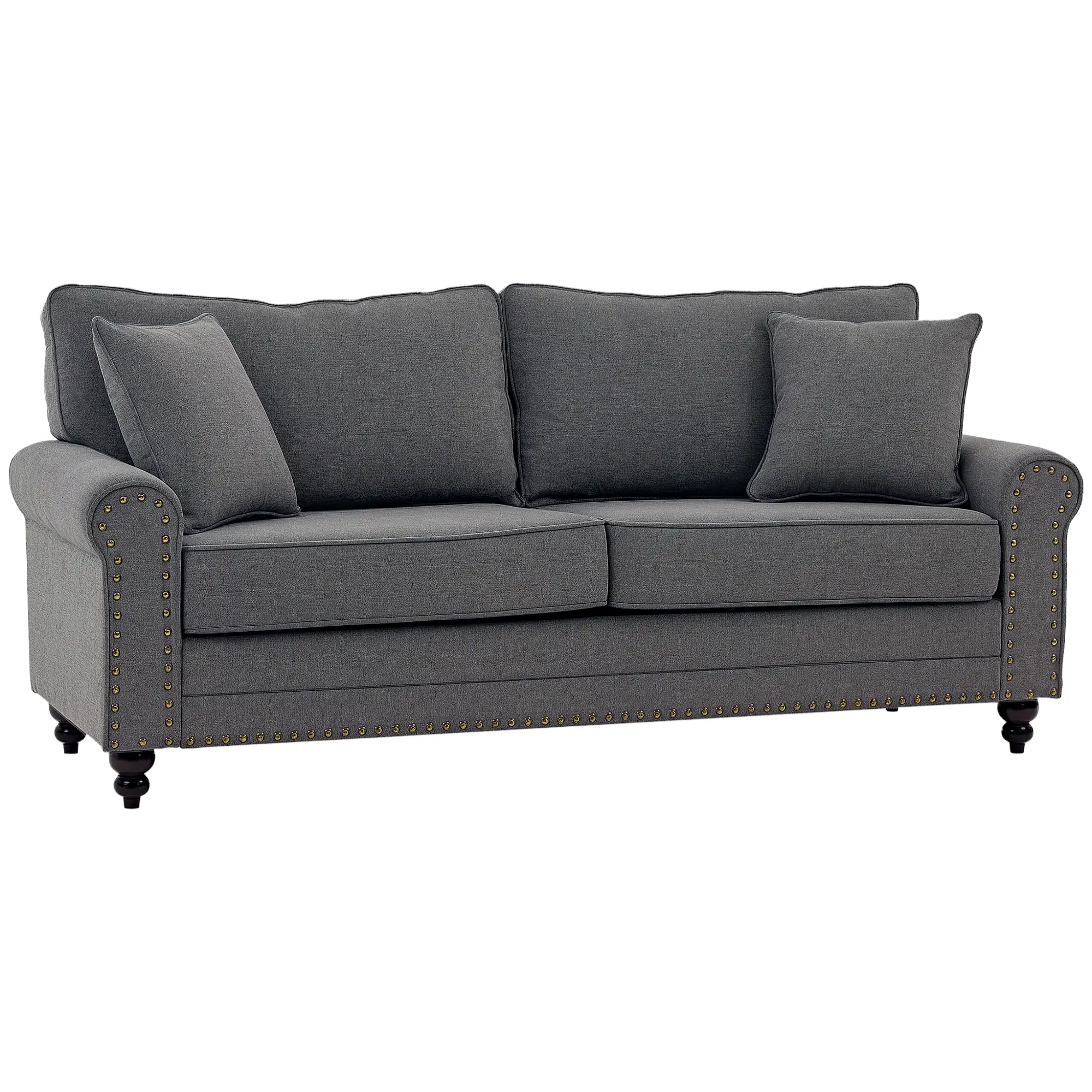 3 Seater Sofa 196 x 80.5 x 89cm - Grey - 10