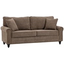 3 Seater Sofa 196 x 80.5 x 89cm - Brown - 1