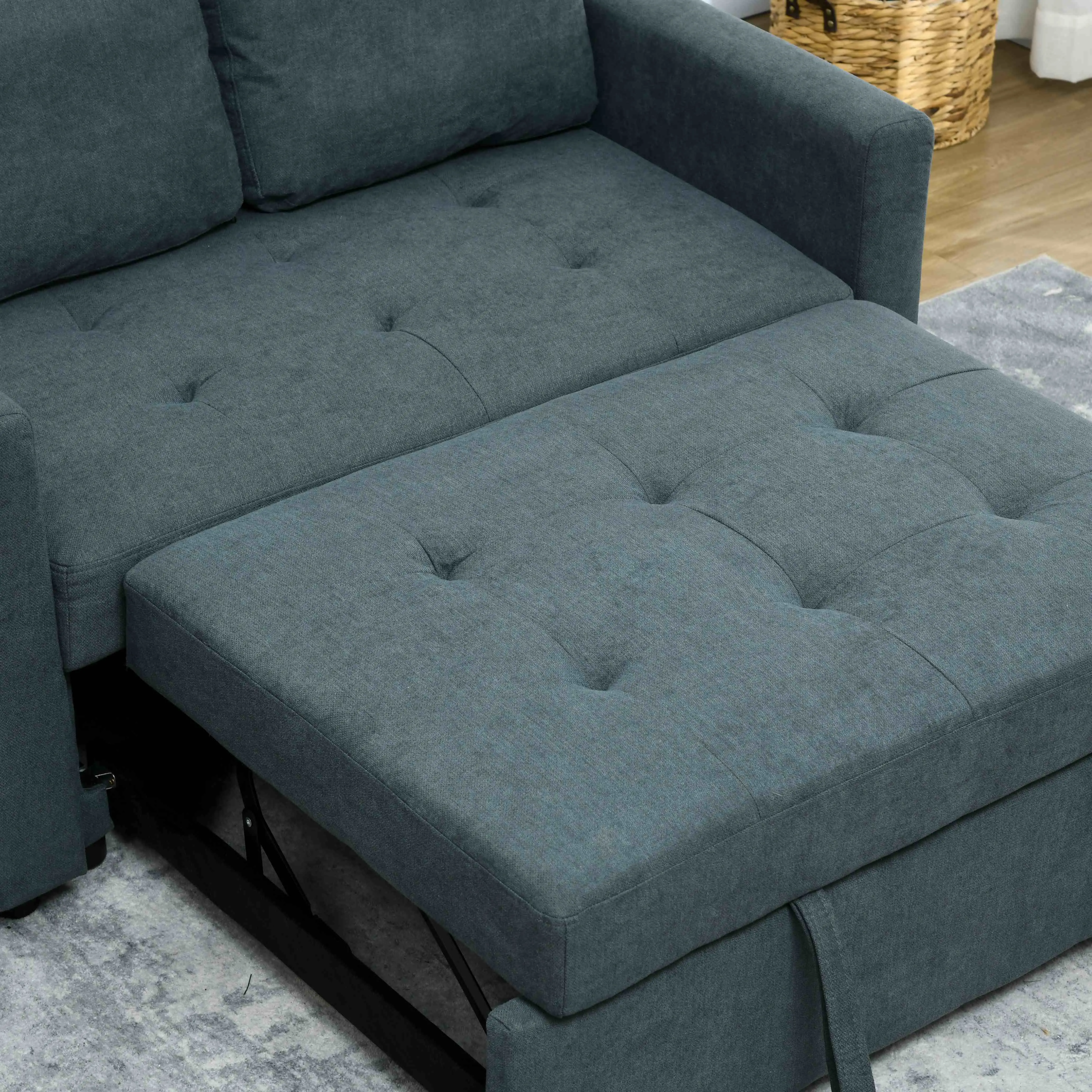 Sofa Bed 120 x 84 x 86cm - Charcoal Grey - 10