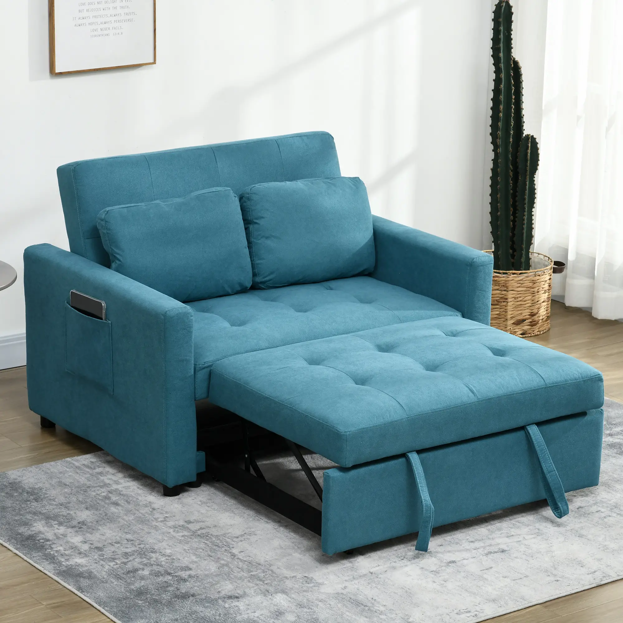 Sofa Bed 120 x 84 x 86cm - Blue - 10