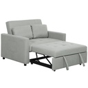 Sofa Bed 120 x 84 x 86cm - Light Grey - 1