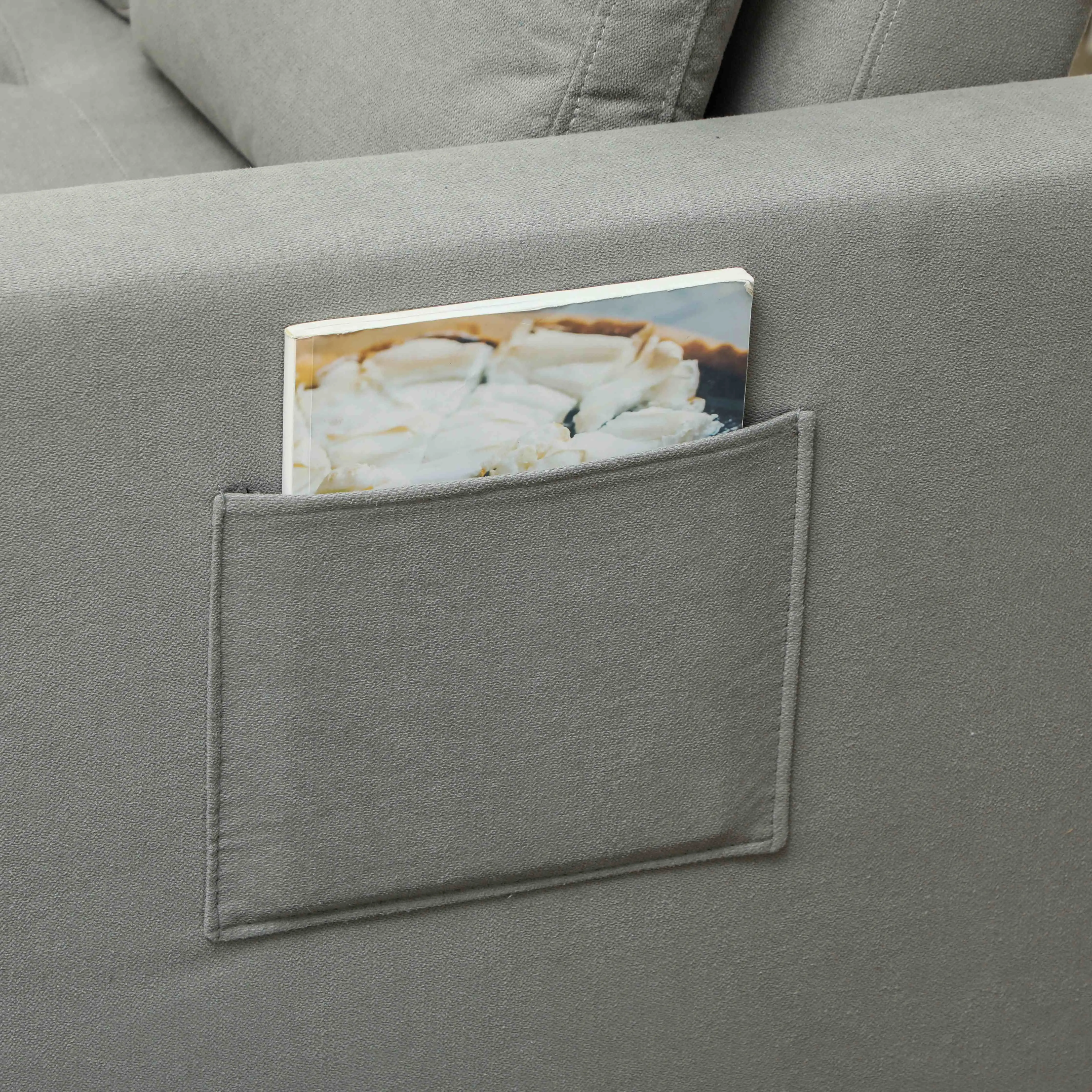 Sofa Bed 120 x 84 x 86cm - Light Grey - 11